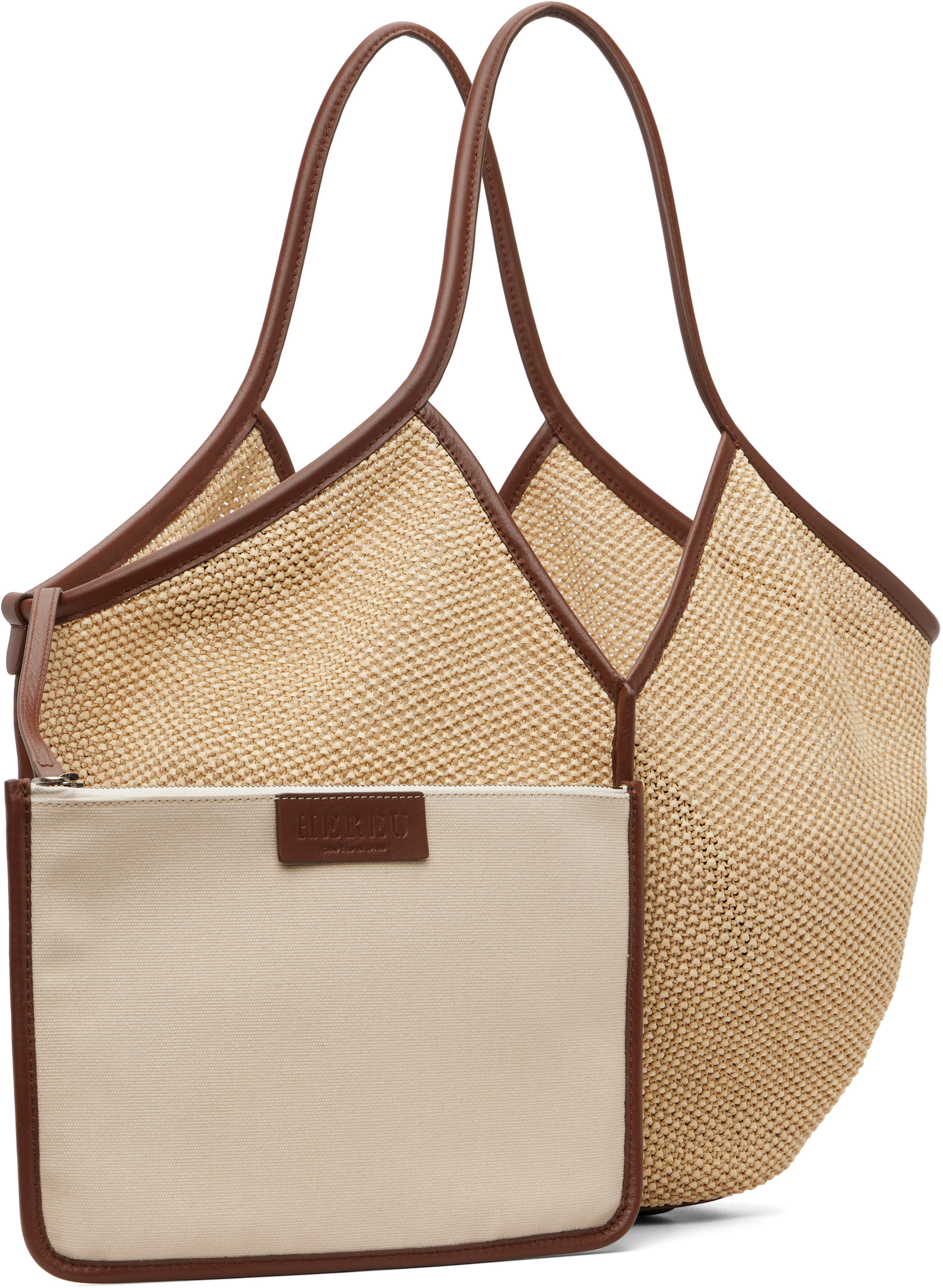 HEREU - Cabas Calella beige en raphia