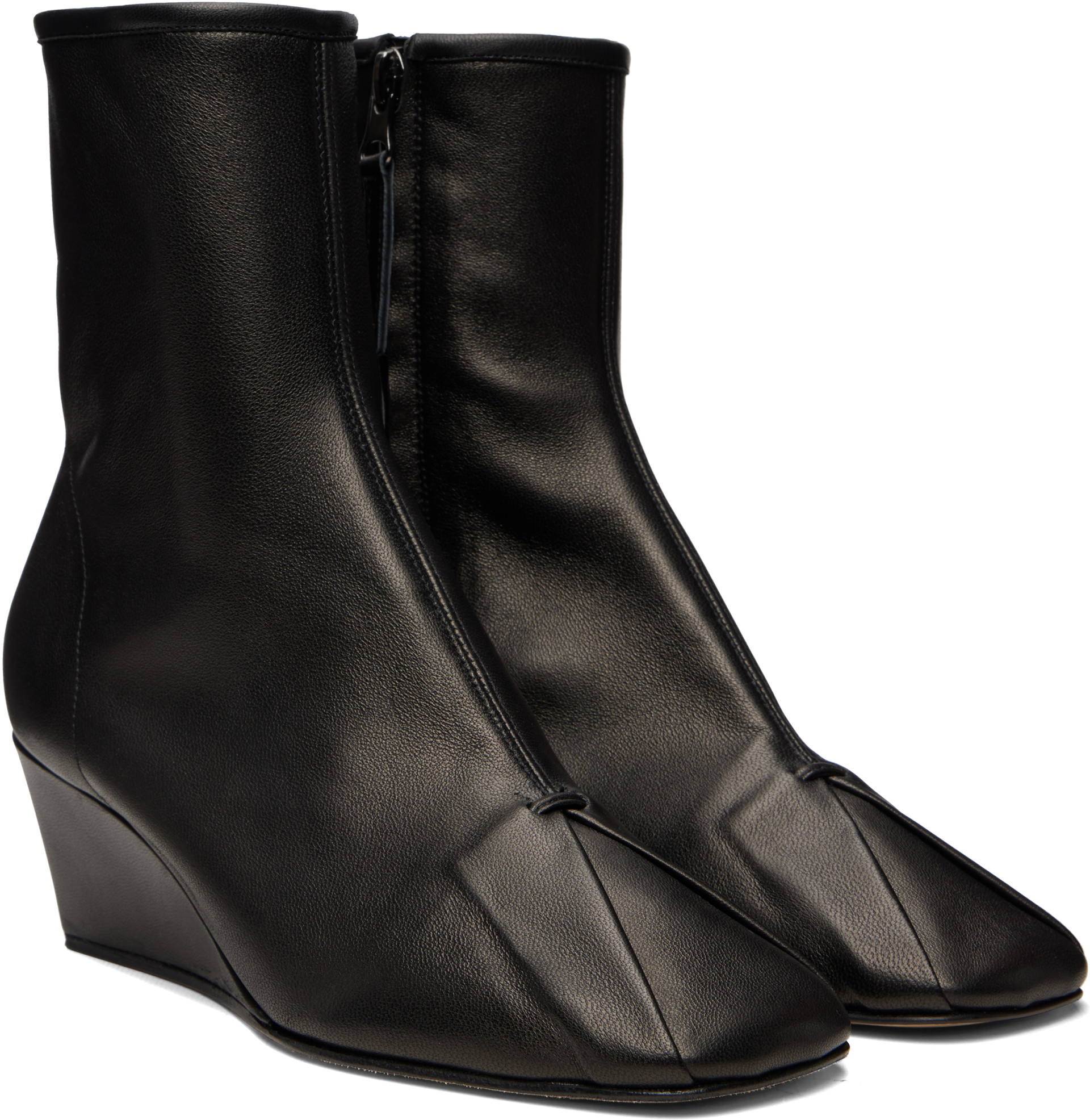 HEREU - Bottines à talon compensé Resso noires