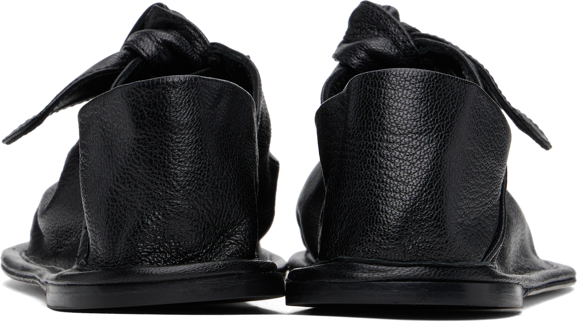 HEREU: ブラック Llasada Supple Shiny フラットシューズ | SSENSE 日本