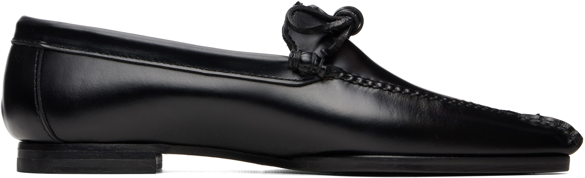 HEREU - Black Aresta Pointy Loafers