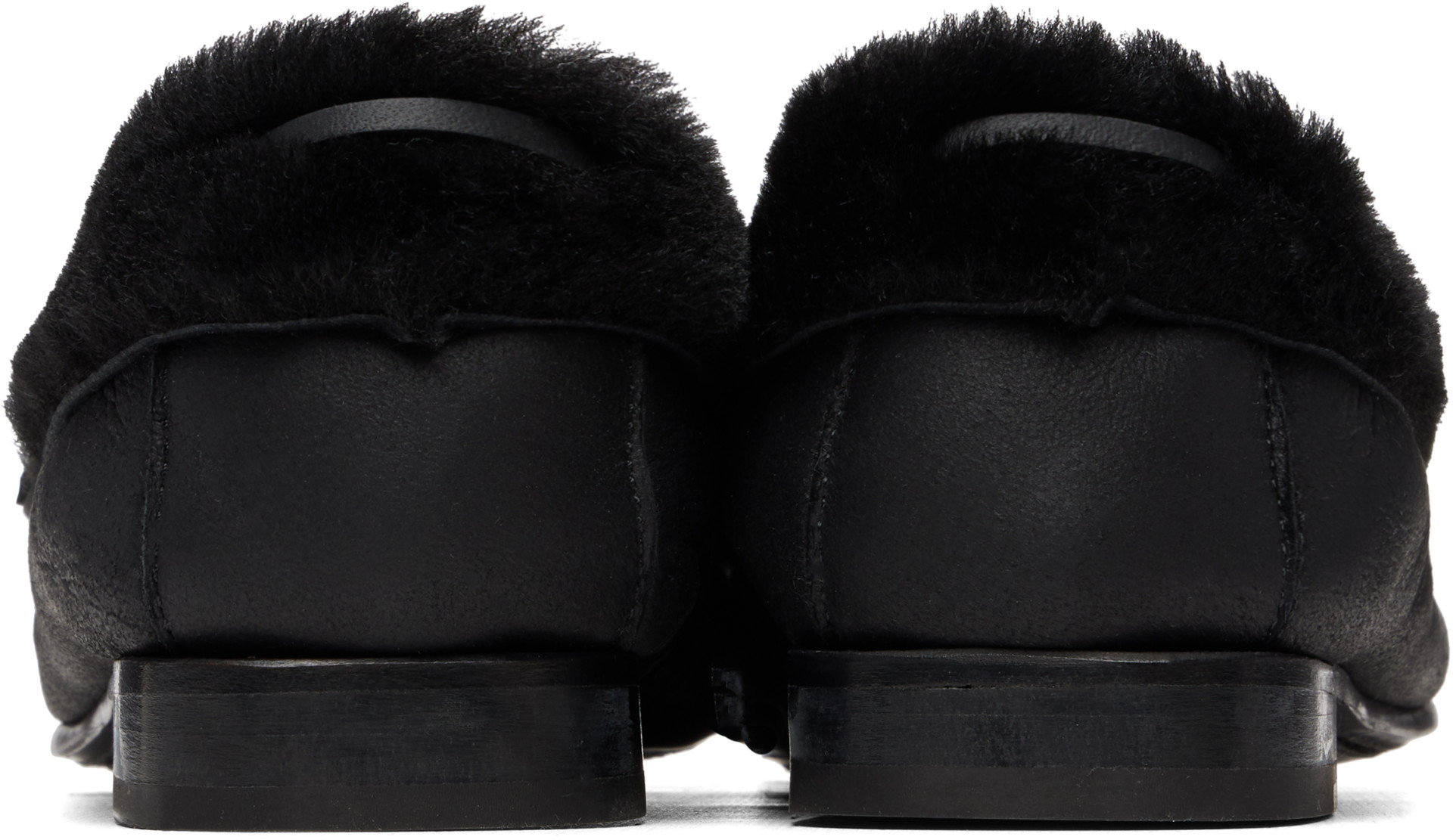 新品未使用★HEREU ヘリュー　ムートンシューズ　TILLA SHEARING HEREU: Black Tilla Shearling Loafers | SSENSE
