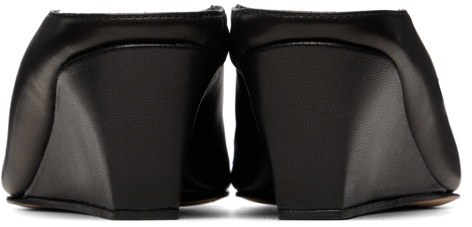 HEREU - Mules à talon compensé Resso noires