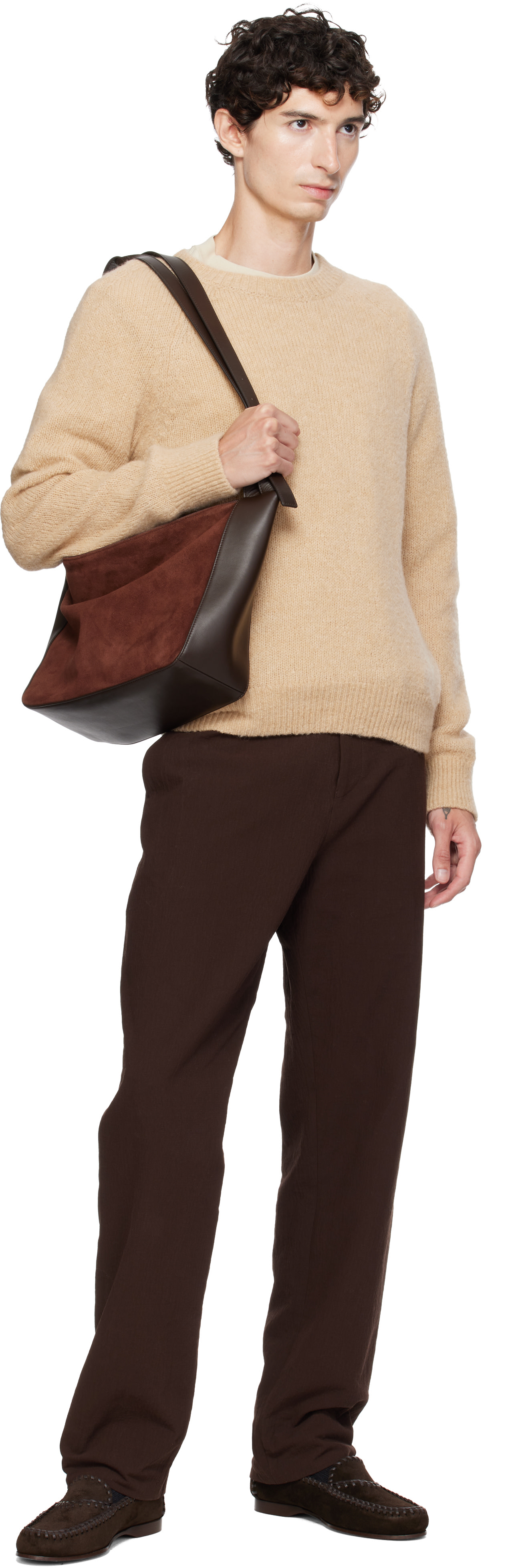 HEREU - Brown Vincle Suede Bag