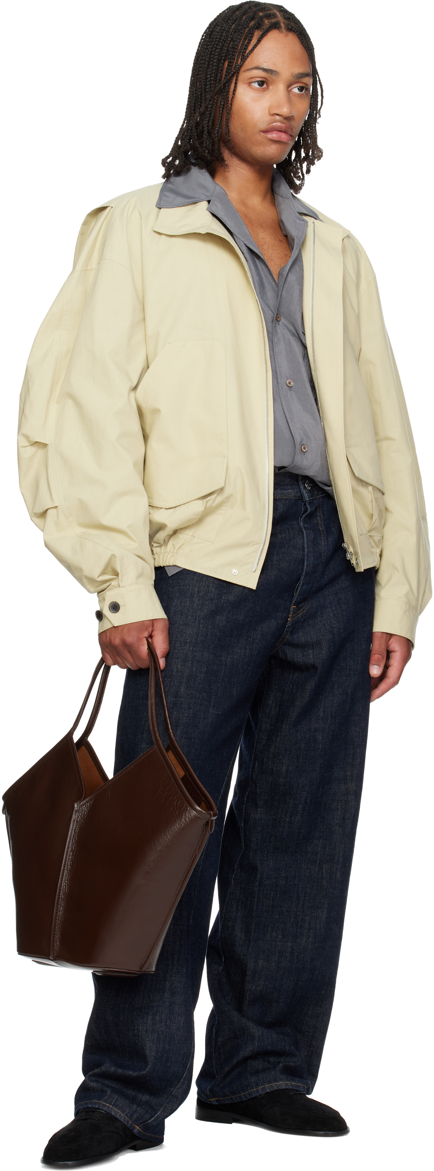 HEREU - Brown Calella Distressed Tote
