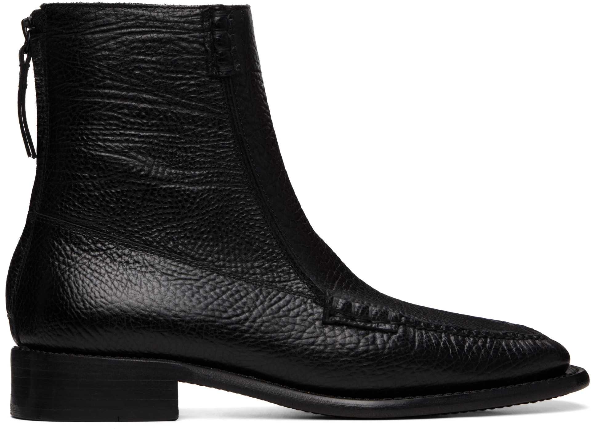 HEREU - Black Quadra Grainy Boots