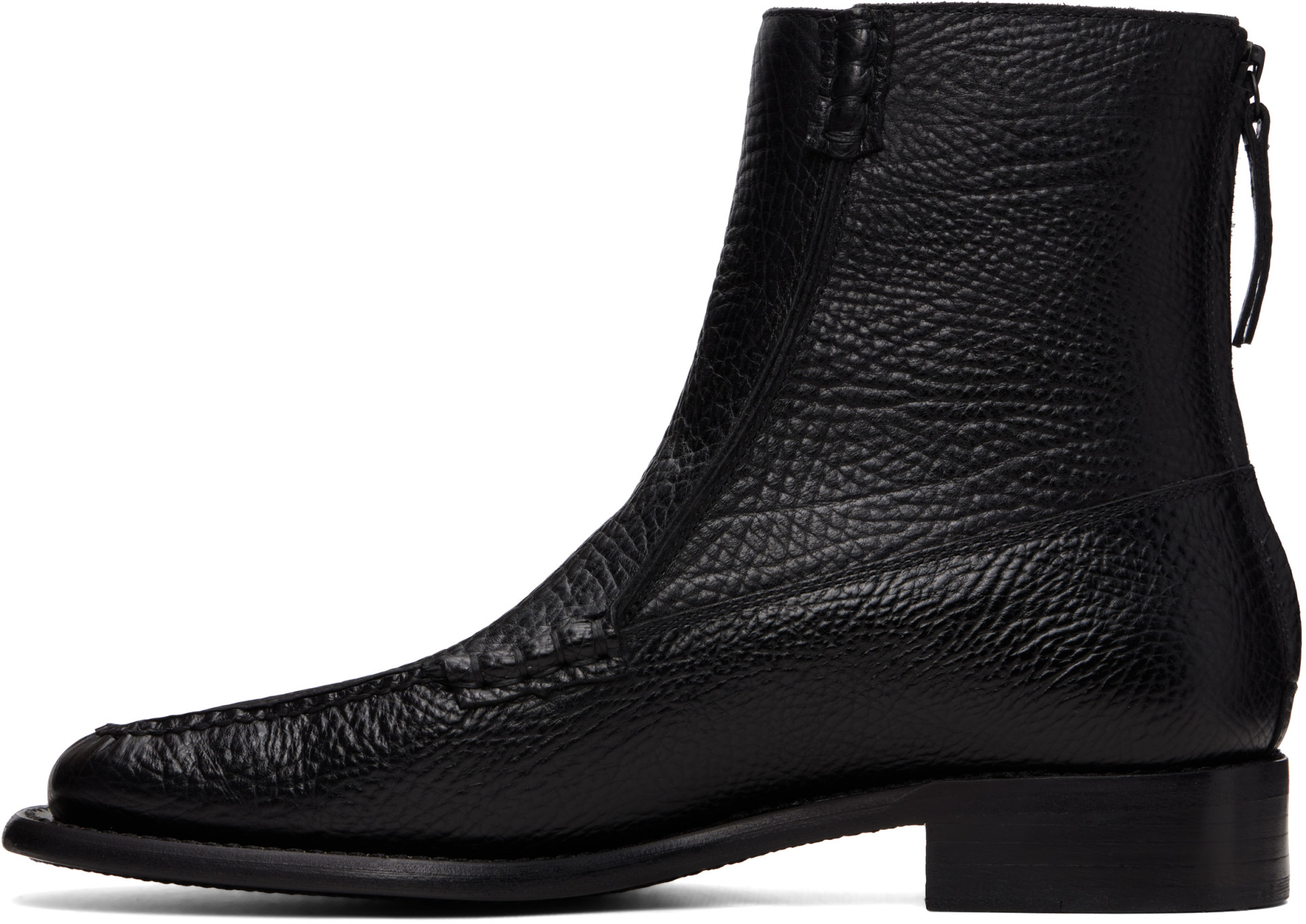 HEREU - Black Quadra Grainy Boots