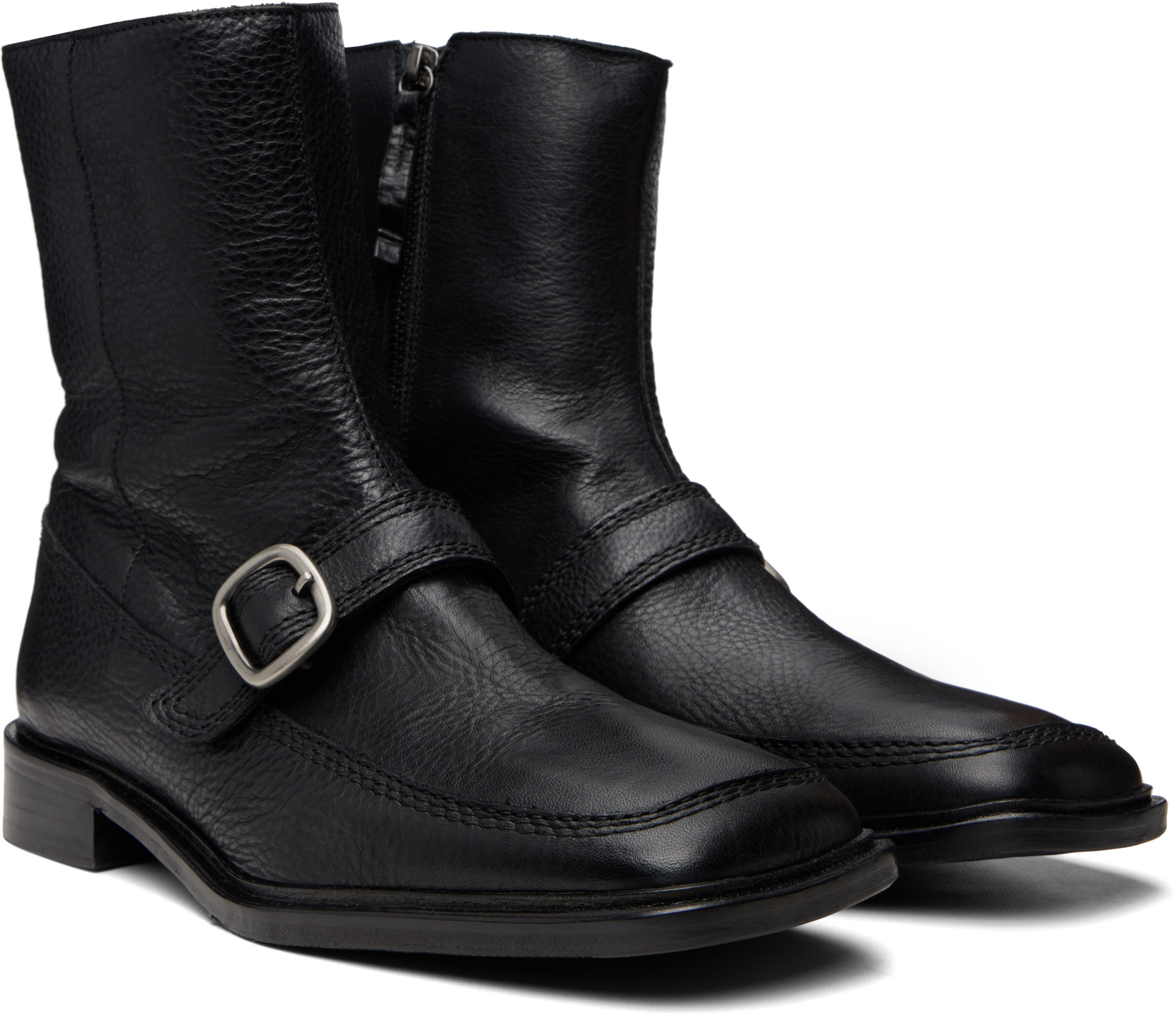 HEREU - Bottes Bernat noires à boucle