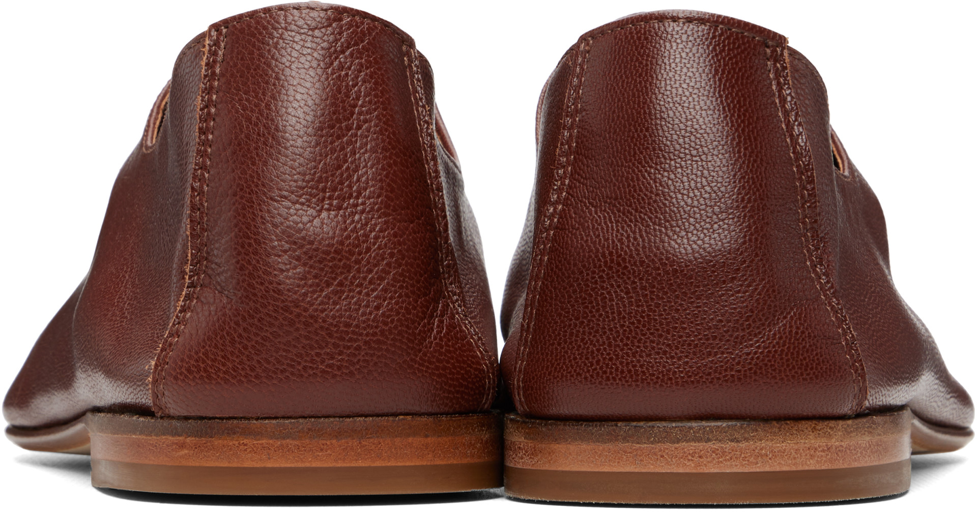HEREU - Brown Plegada Shiny Loafers