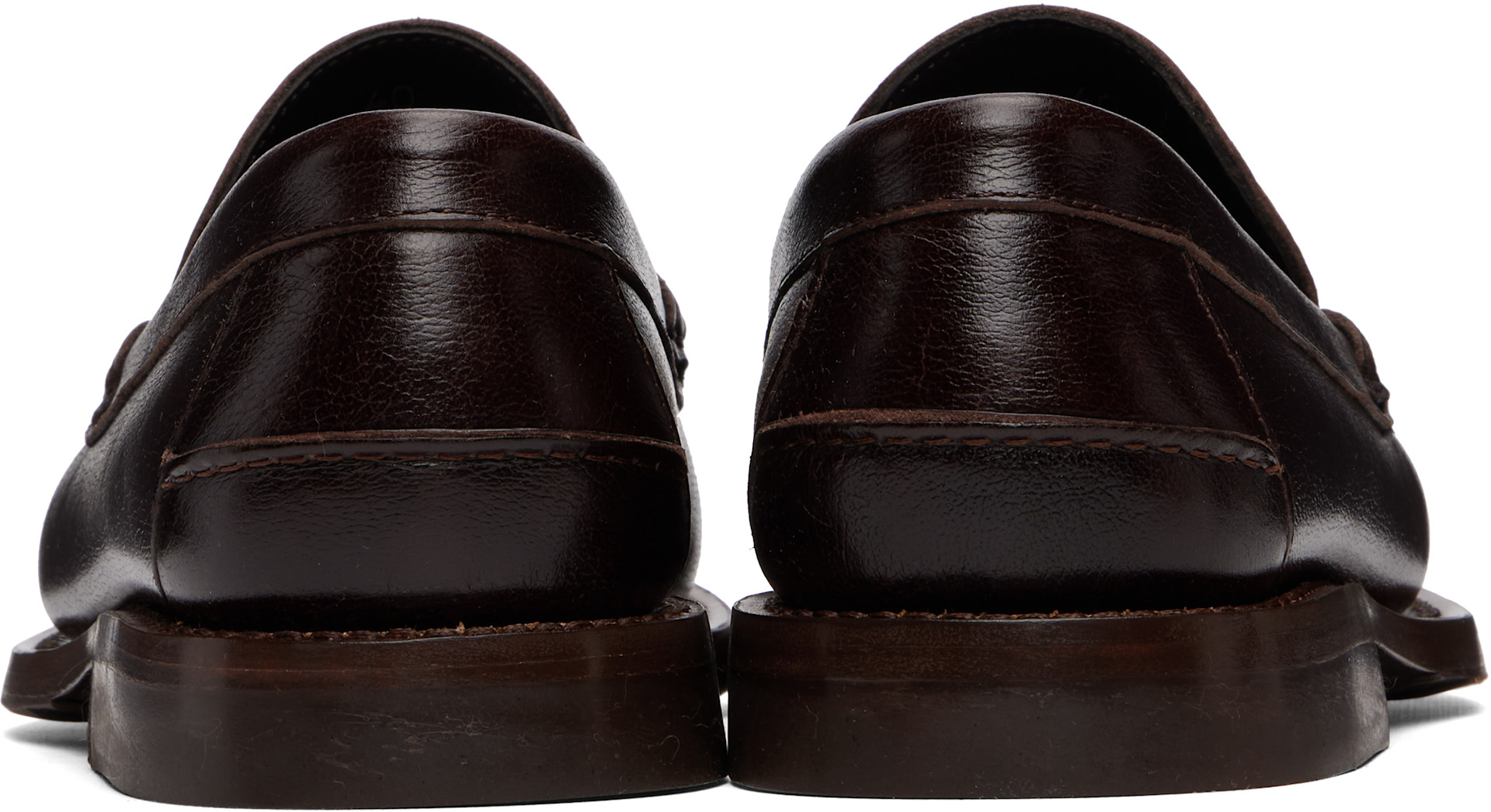 HEREU ローファー ブラウン 38 HEREU: ブラウン Nombela Waxed ローファー | SSENSE 日本