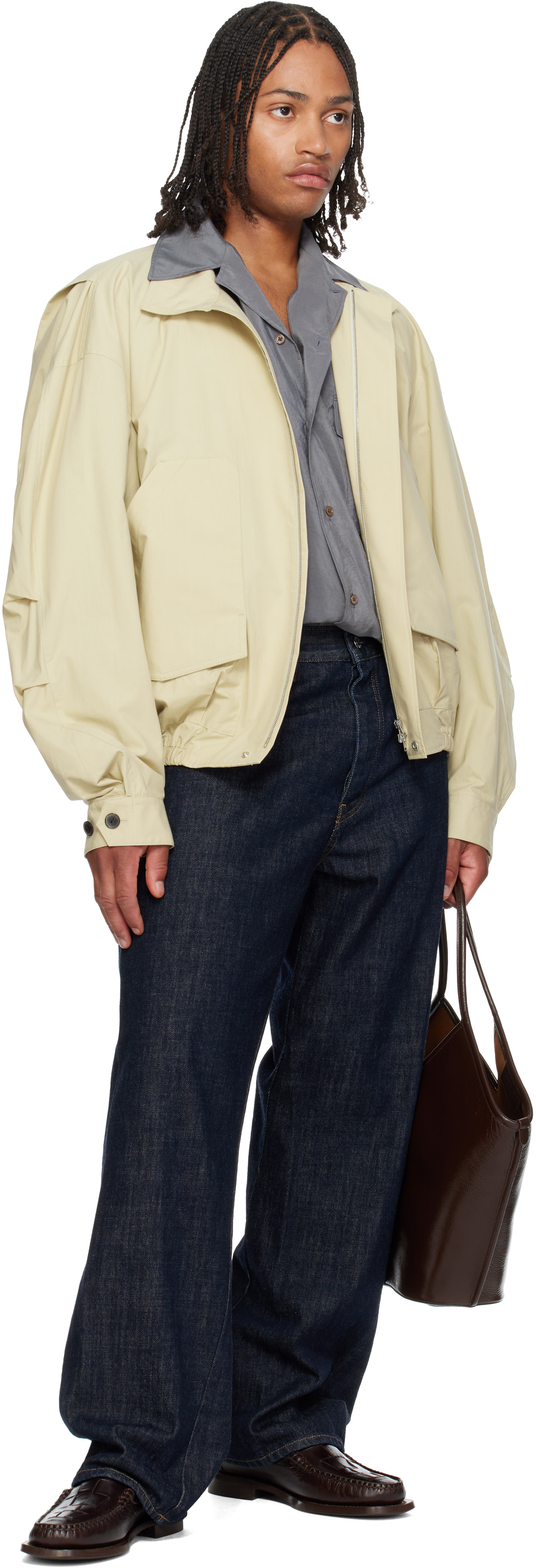 HEREU: Brown Nombela Waxed Loafers | SSENSE