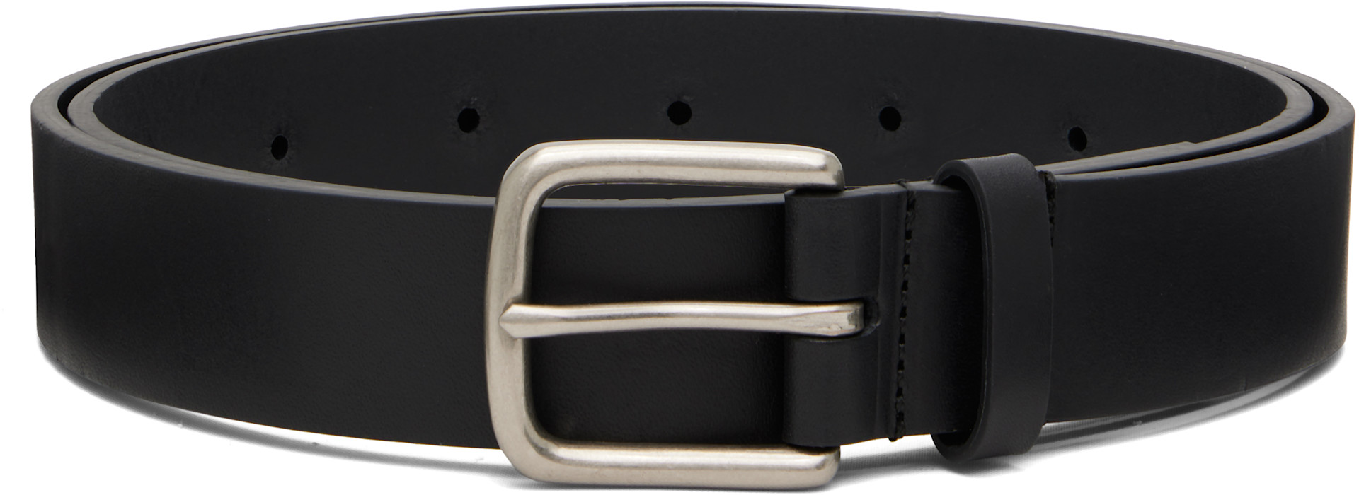 ssstein: ブラック Pinned Buckle Classic レザーベルト | SSENSE 日本