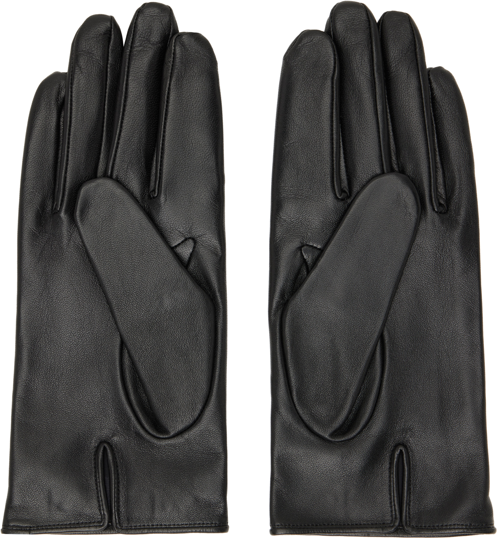 ssstein - Black Leather Gloves
