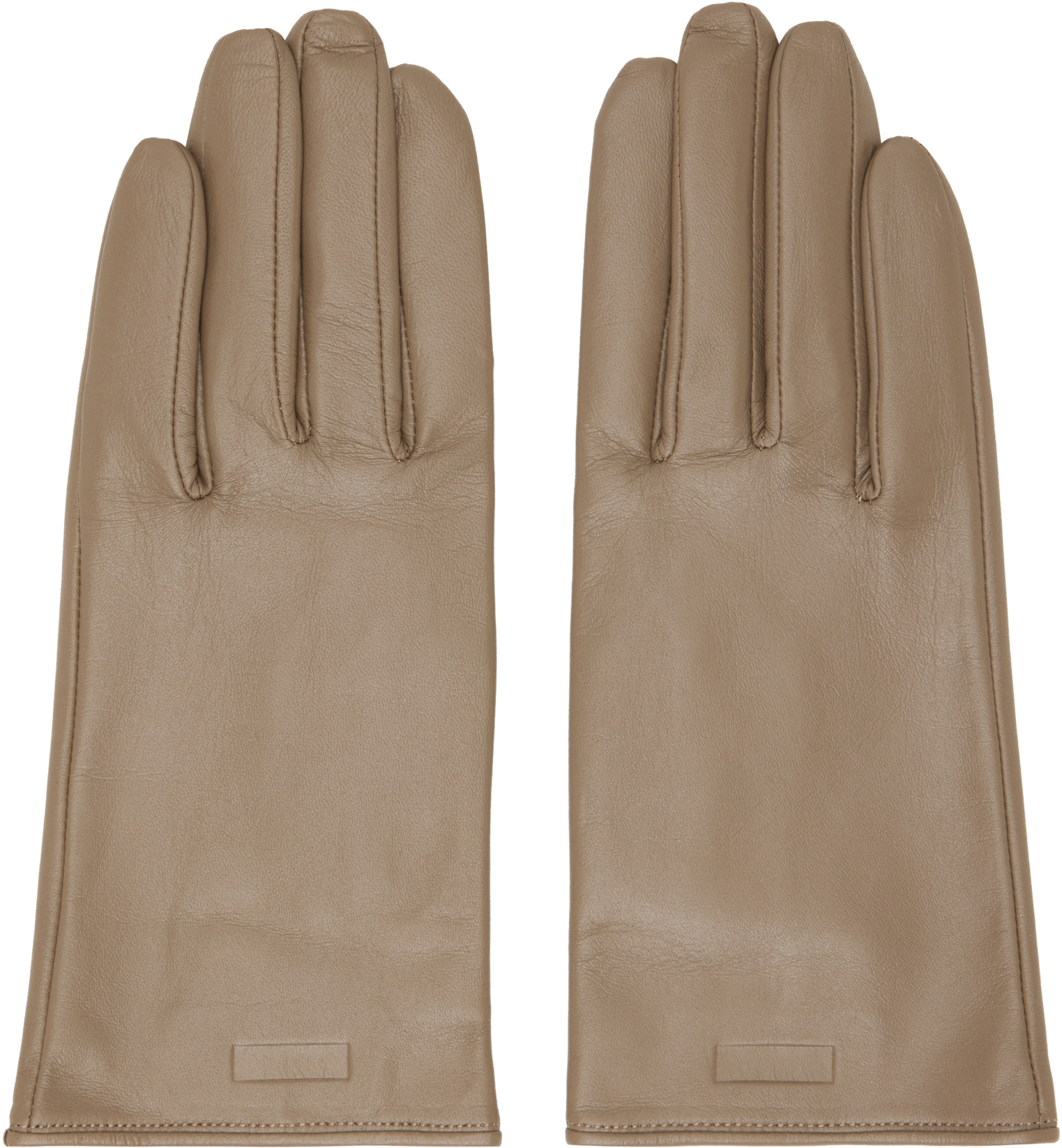 ssstein - Khaki Leather Gloves