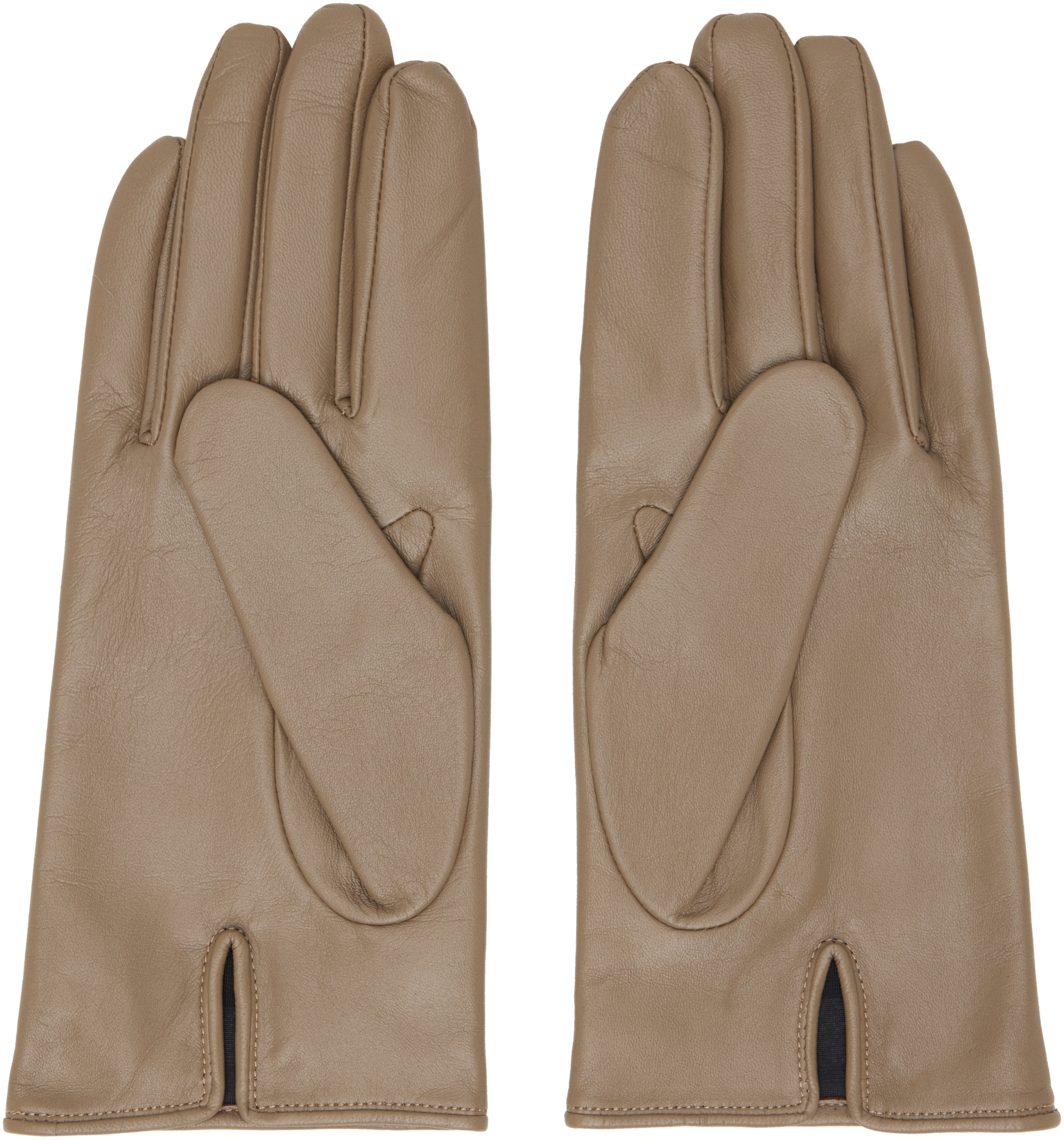 ssstein - Khaki Leather Gloves