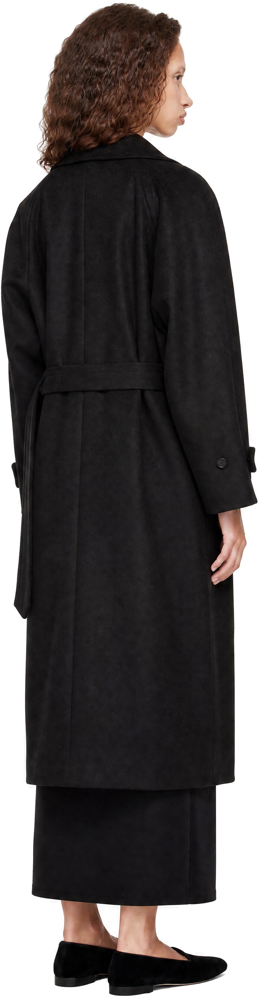 ssstein: Brown Wool Raglan Sleeve Balmacaan Coat | SSENSE