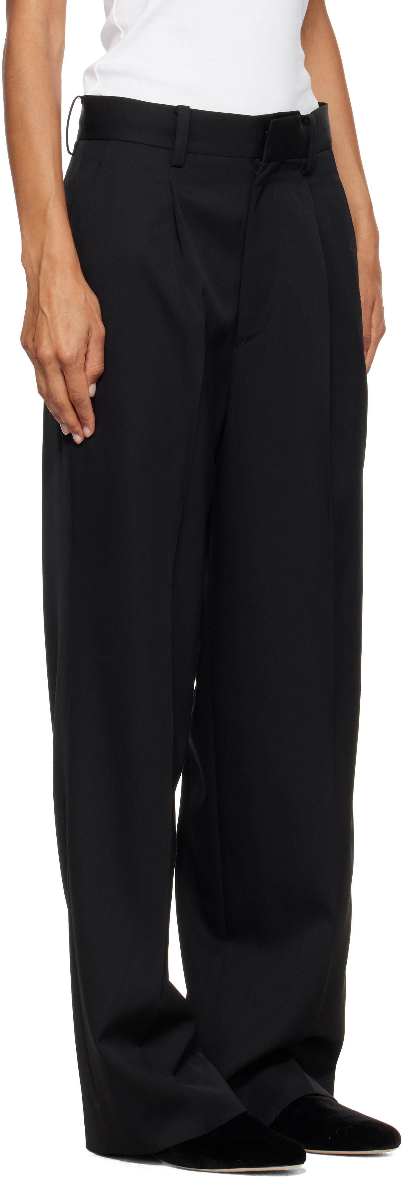 ssstein: Black Straight Trousers | SSENSE