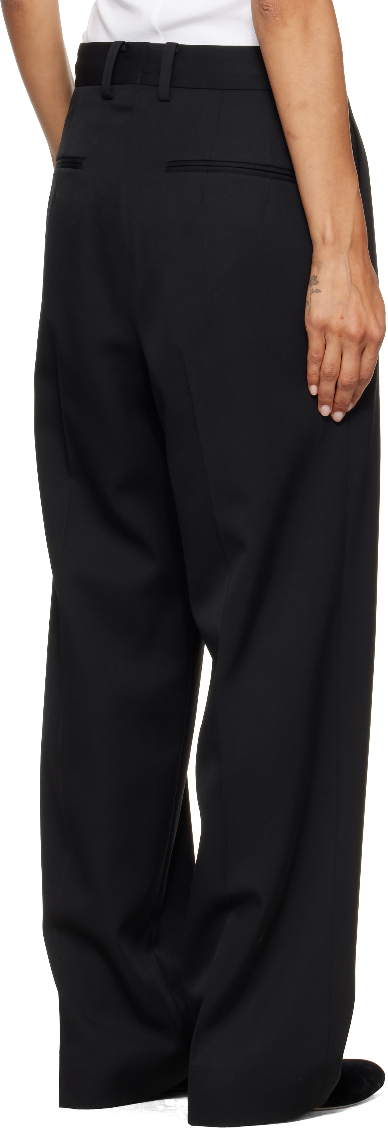 ssstein: Black Straight Trousers | SSENSE