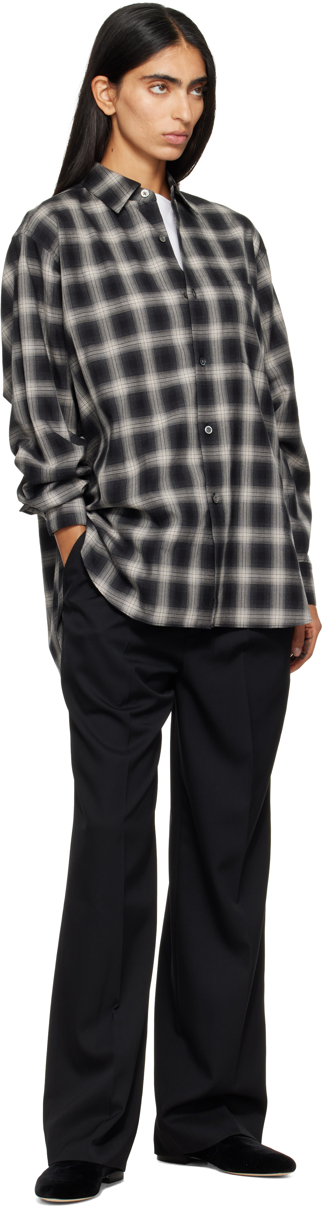 ssstein: Black Straight Trousers | SSENSE