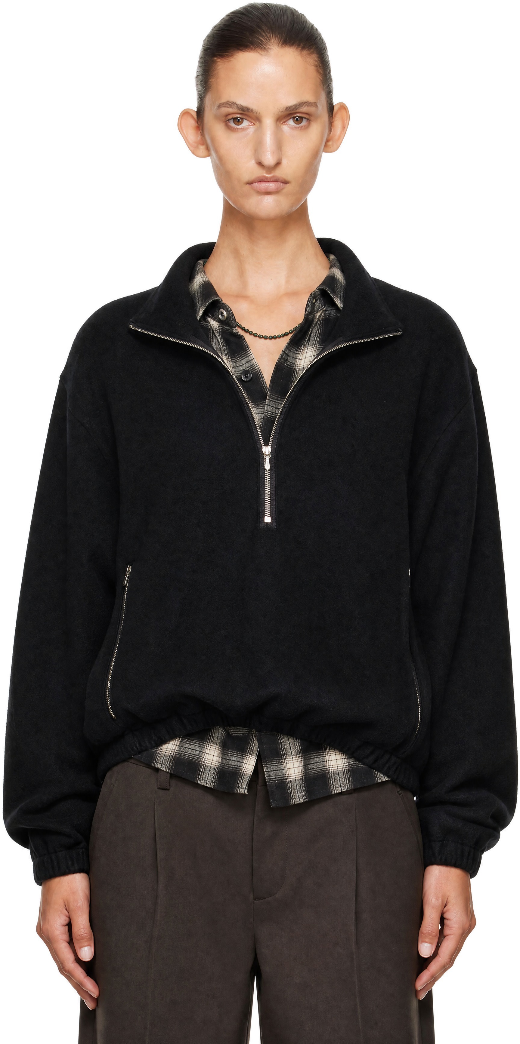 ssstein - Black Fleece Pullover Sweater