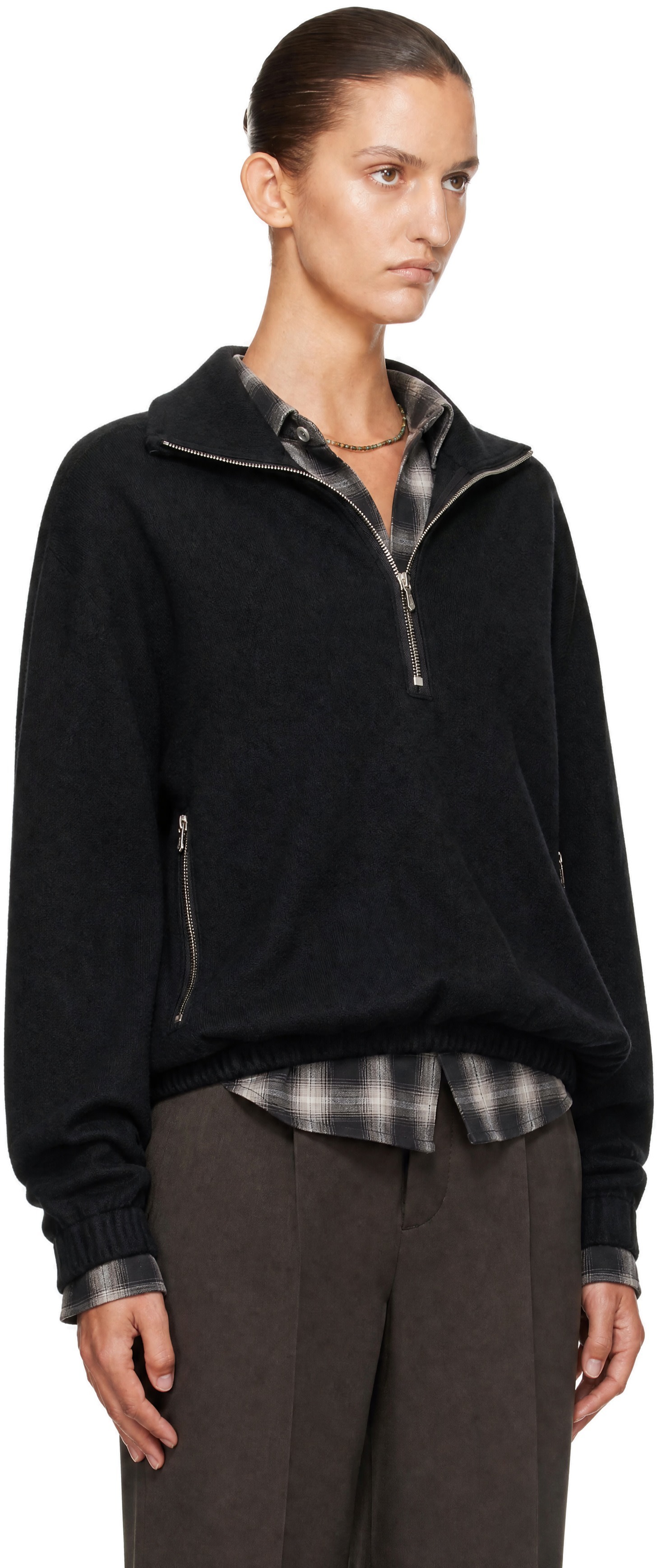 ssstein - Black Fleece Pullover Sweater