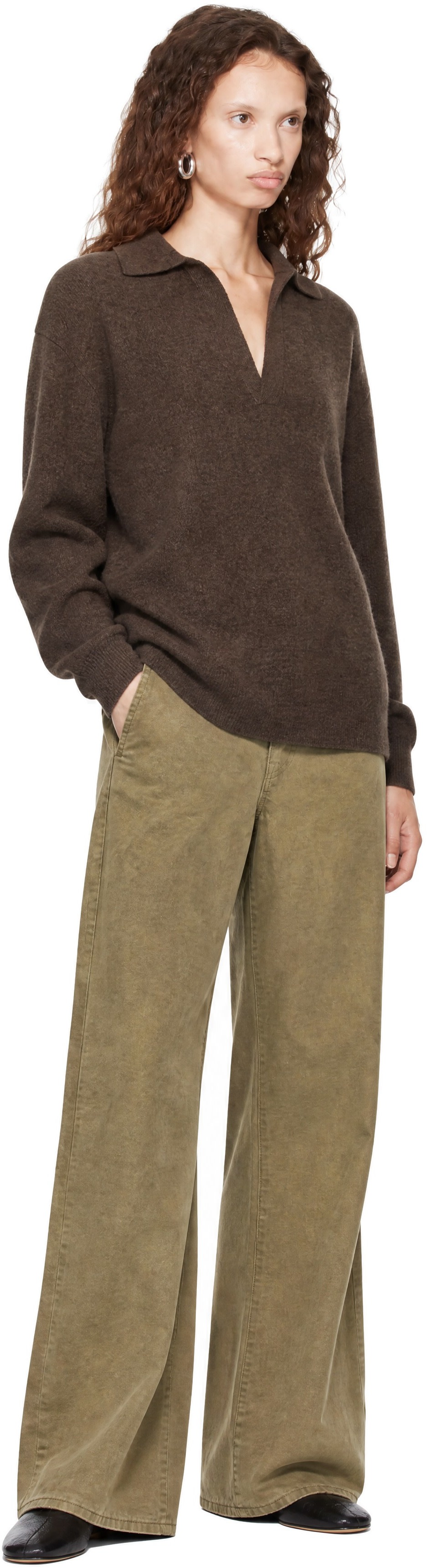 ssstein: Brown Extra Fine Wool Knit Skipper Sweater | SSENSE ssstein: Brown Extra Fine Wool Knit Skipper Sweater | SSENSE