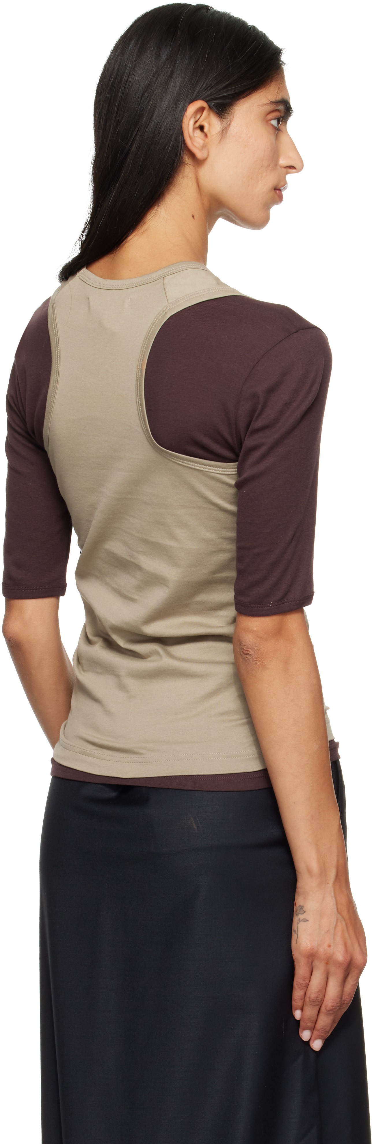ssstein: Khaki Suvin Cotton Tank Top | SSENSE