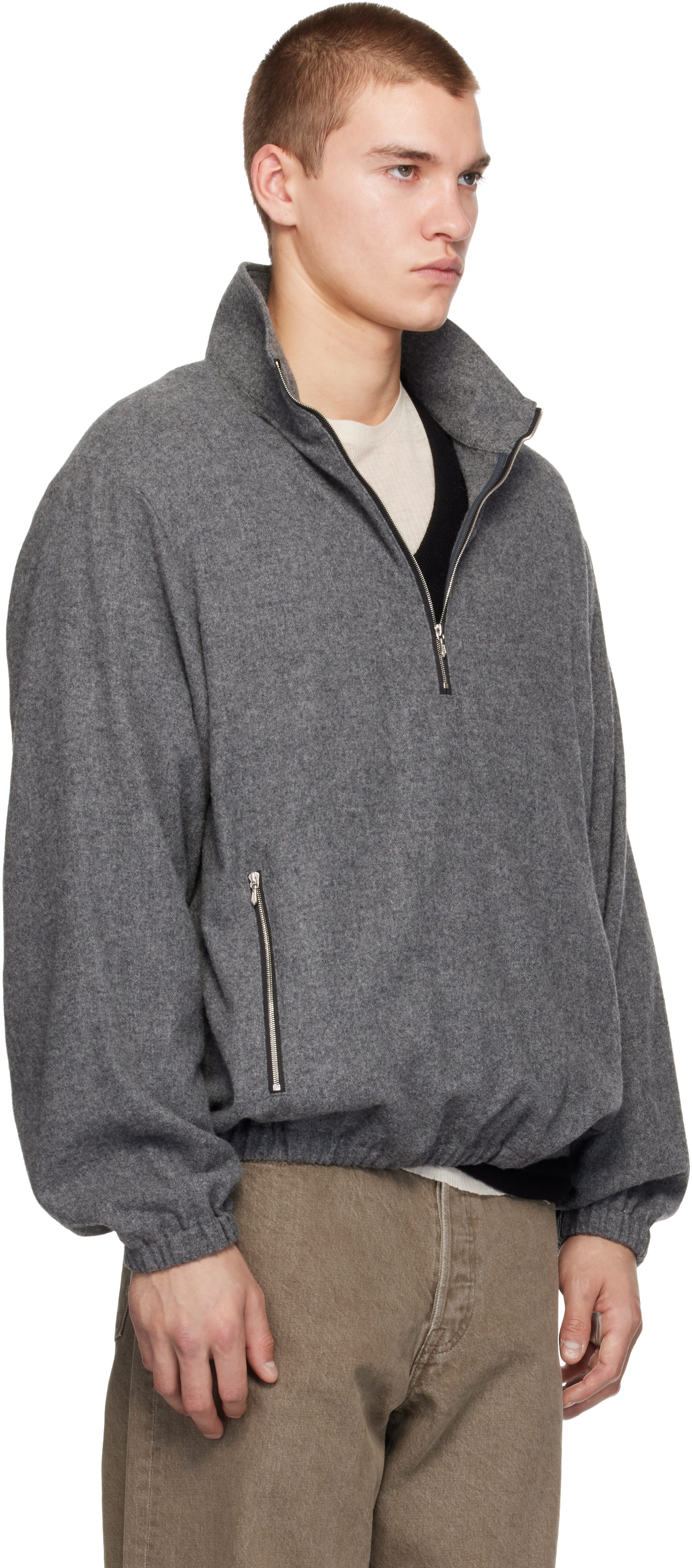 ssstein - Pull gris en molleton