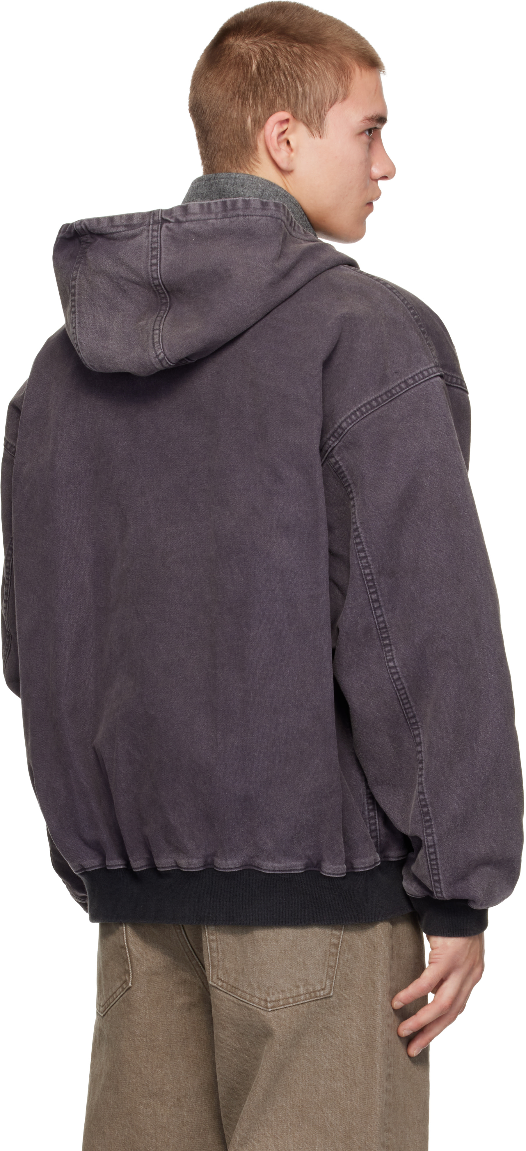 ssstein - Gray Vintage Hooded Jacket