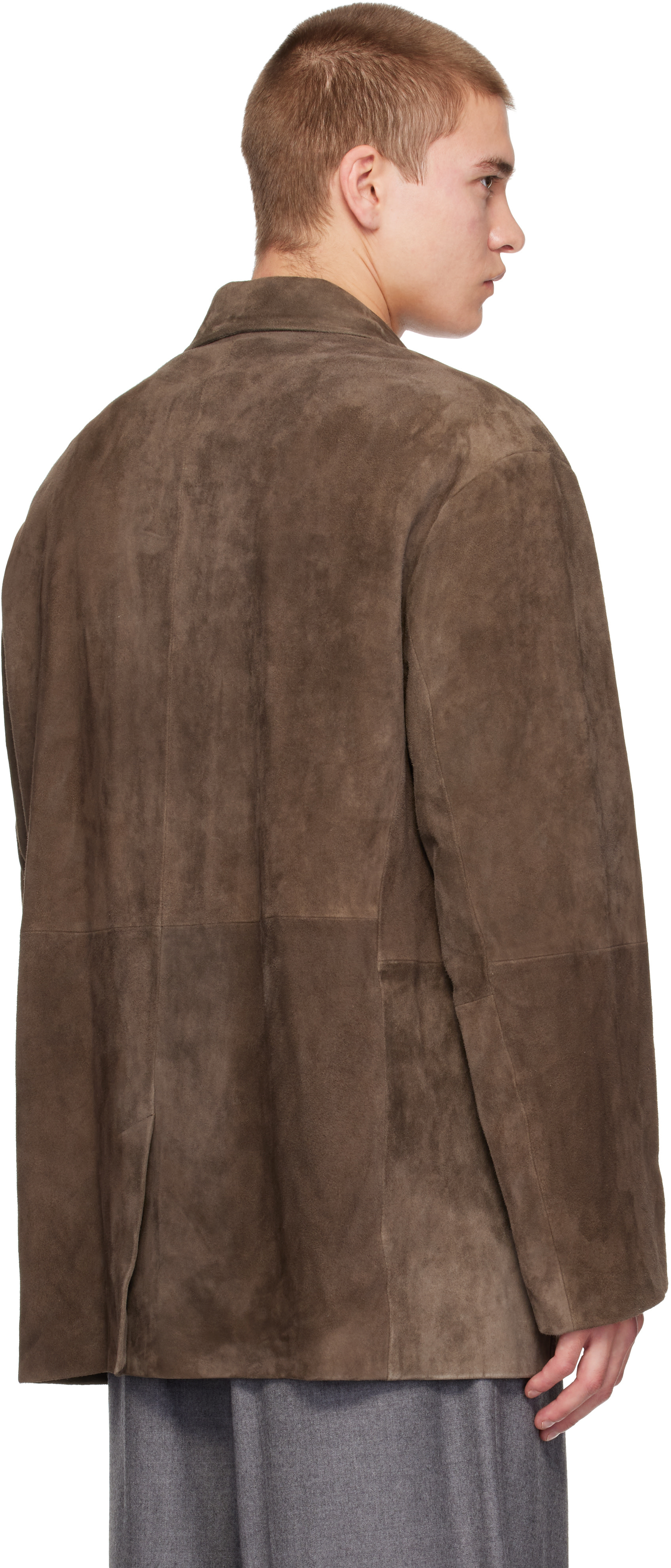 ssstein - Brown Goat Suede Blazer
