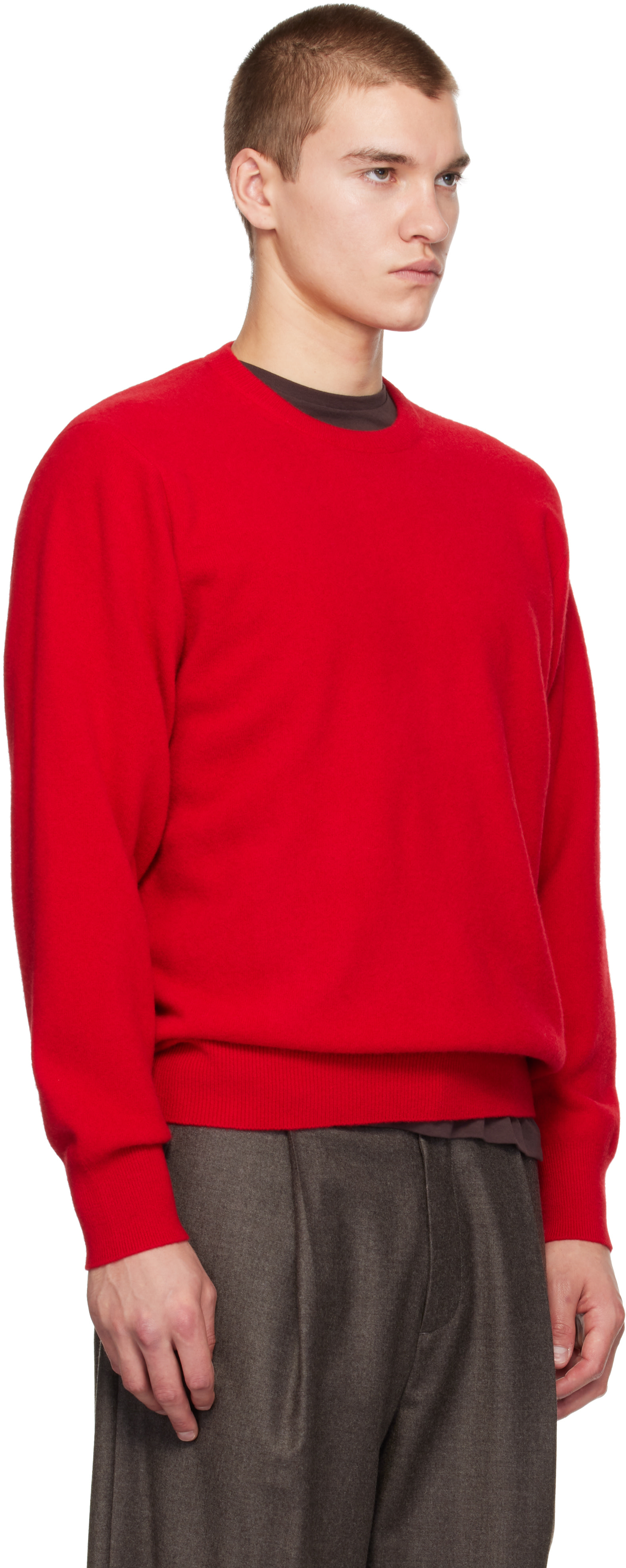 ssstein - Red Extra Fine Wool Crewneck Sweater