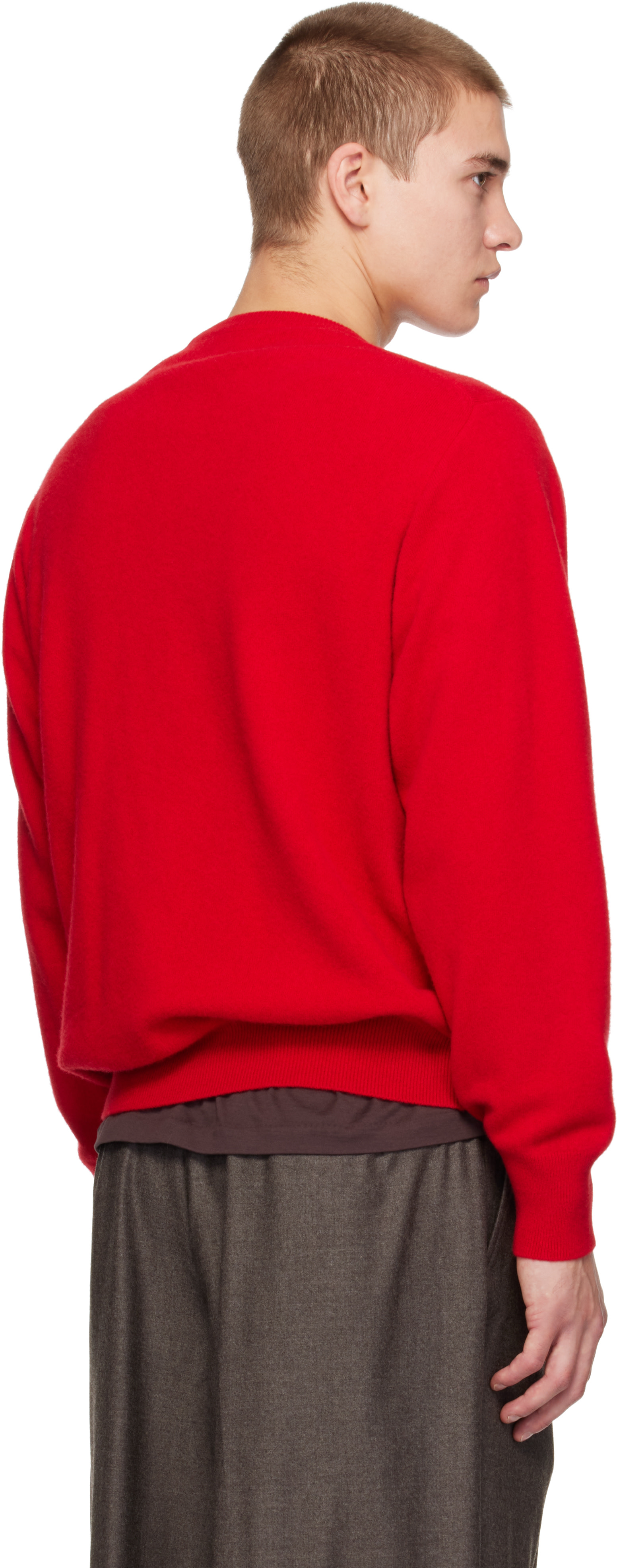 ssstein - Red Extra Fine Wool Crewneck Sweater