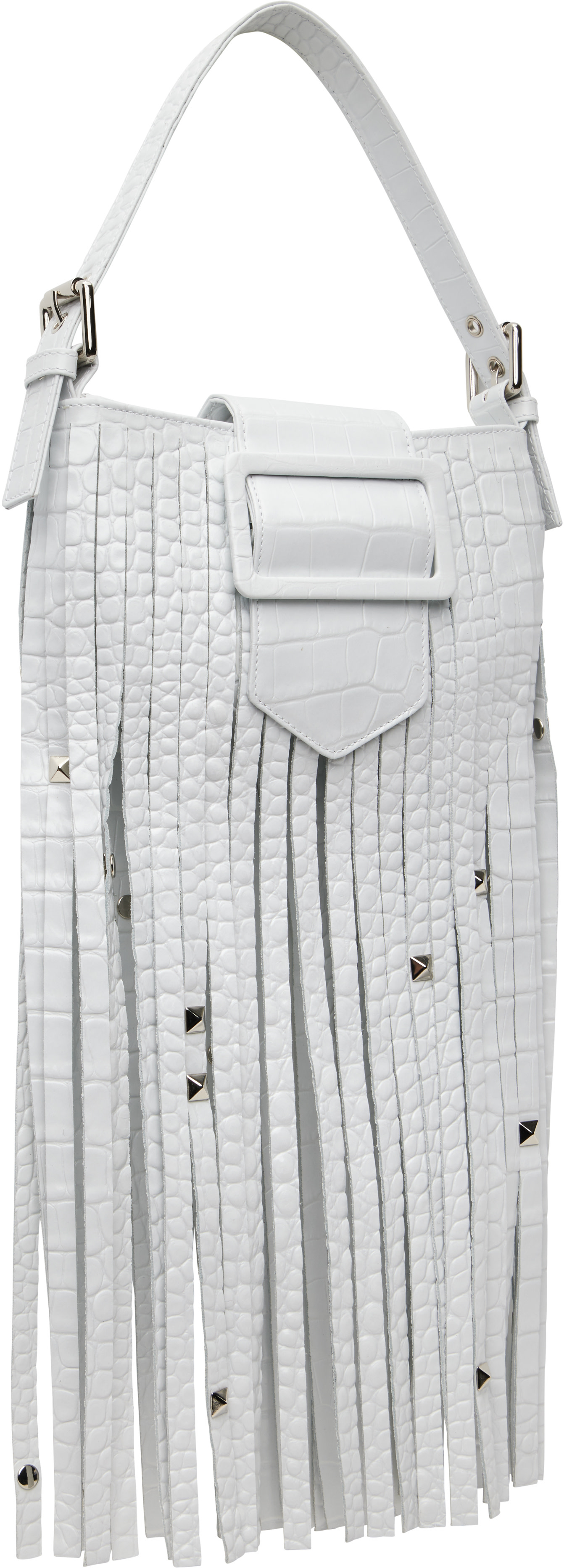 VAQUERA - Mini sac blanc à franges