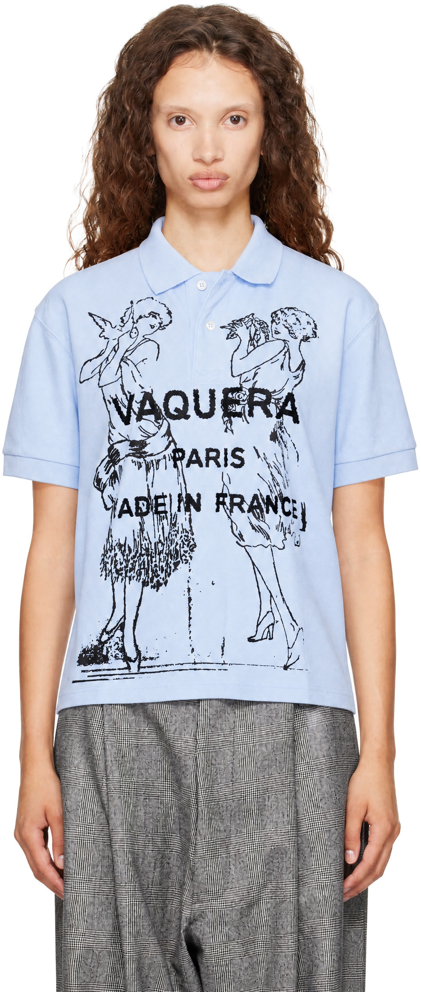 VAQUERA - Polo Flapper bleu
