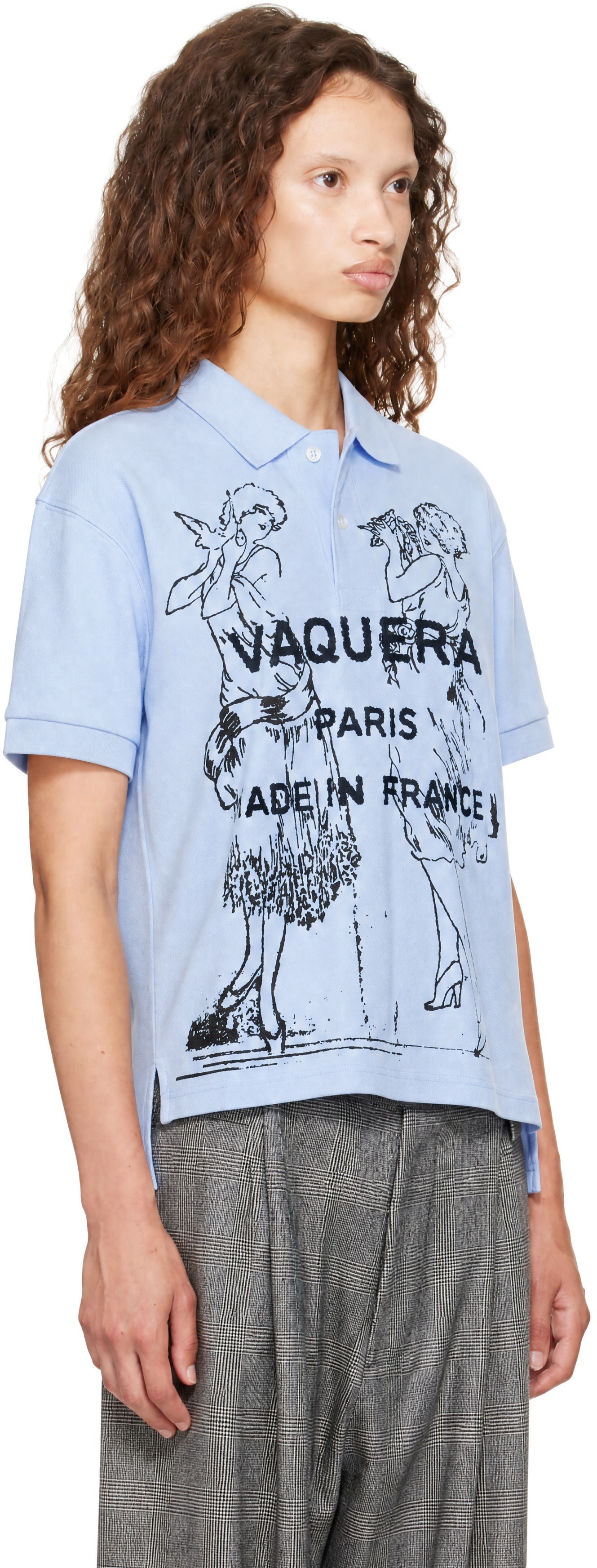 VAQUERA - Polo Flapper bleu