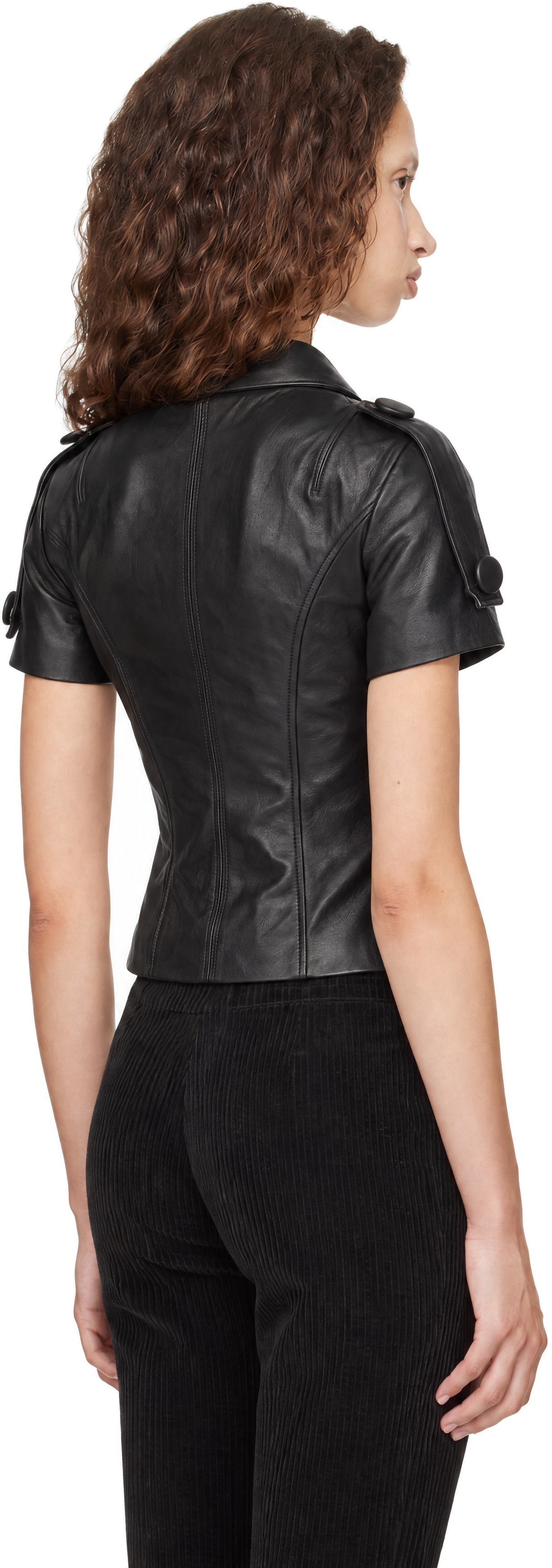 VAQUERA - Black Leather Top