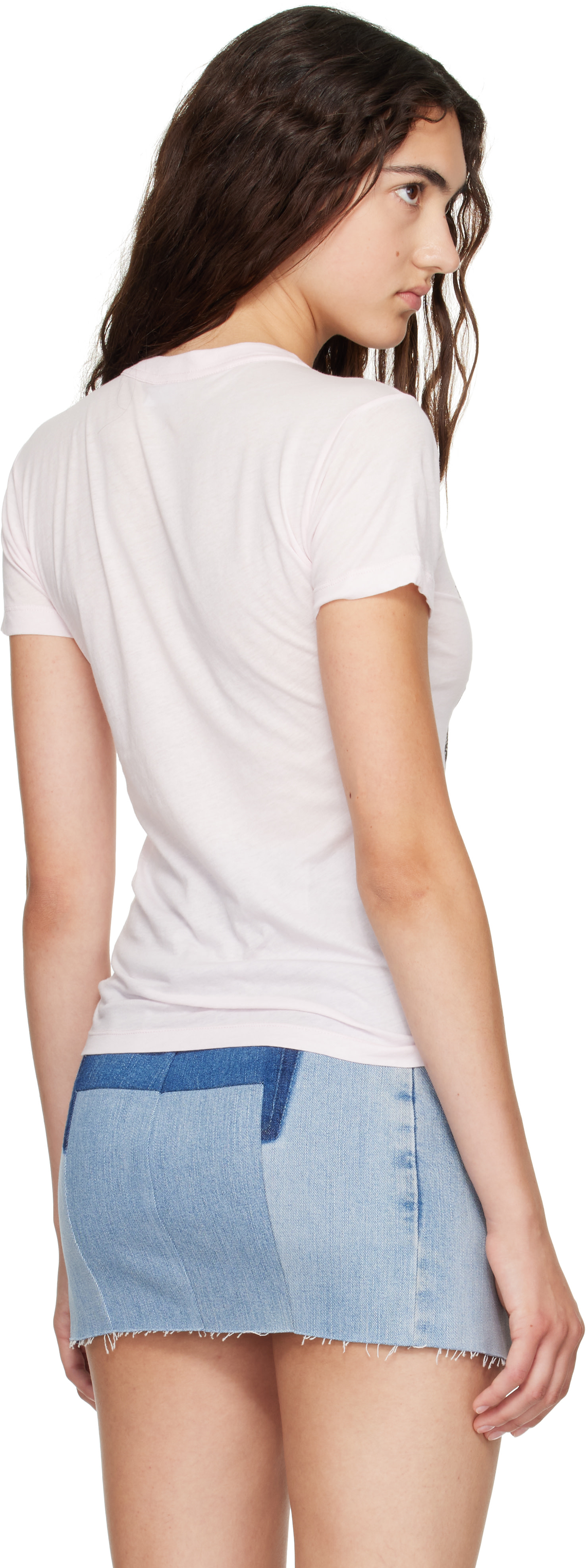 VAQUERA: Pink 'Call Me' T-shirt | SSENSE