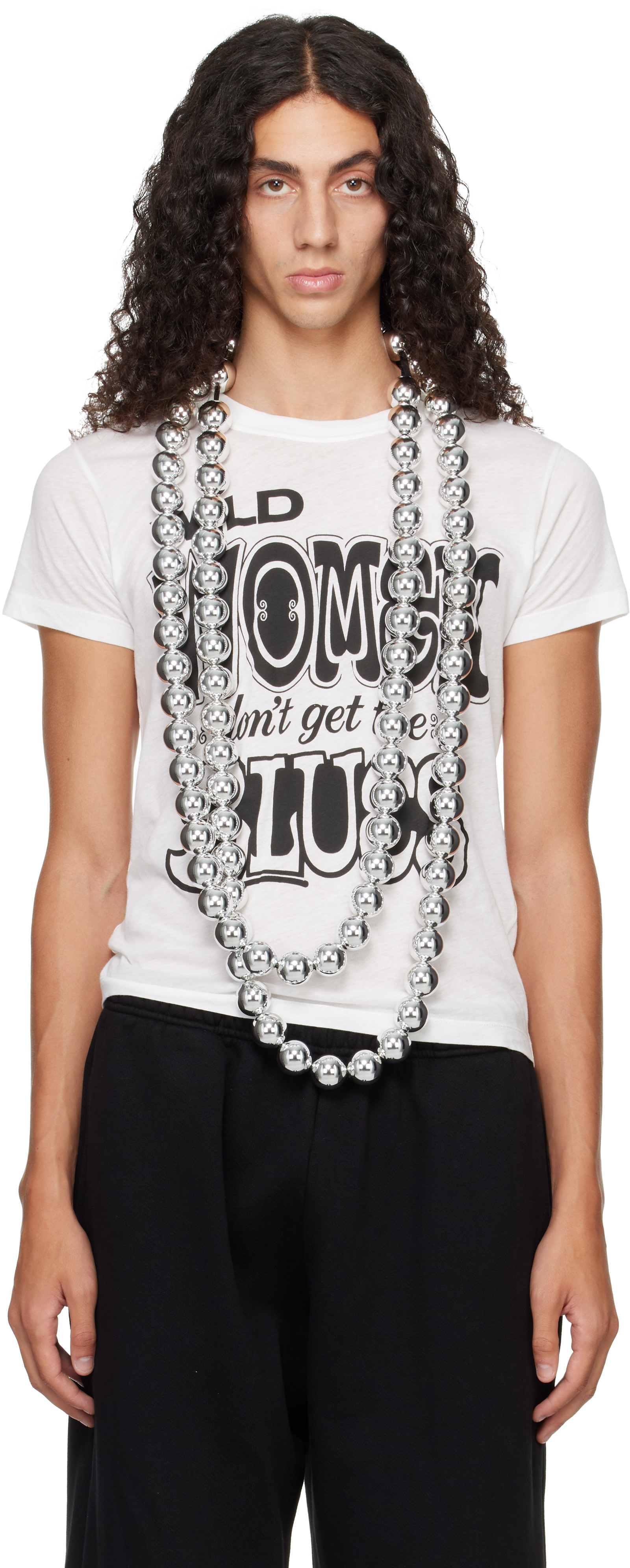 VAQUERA - 'XL Silver Ball' Necklace
