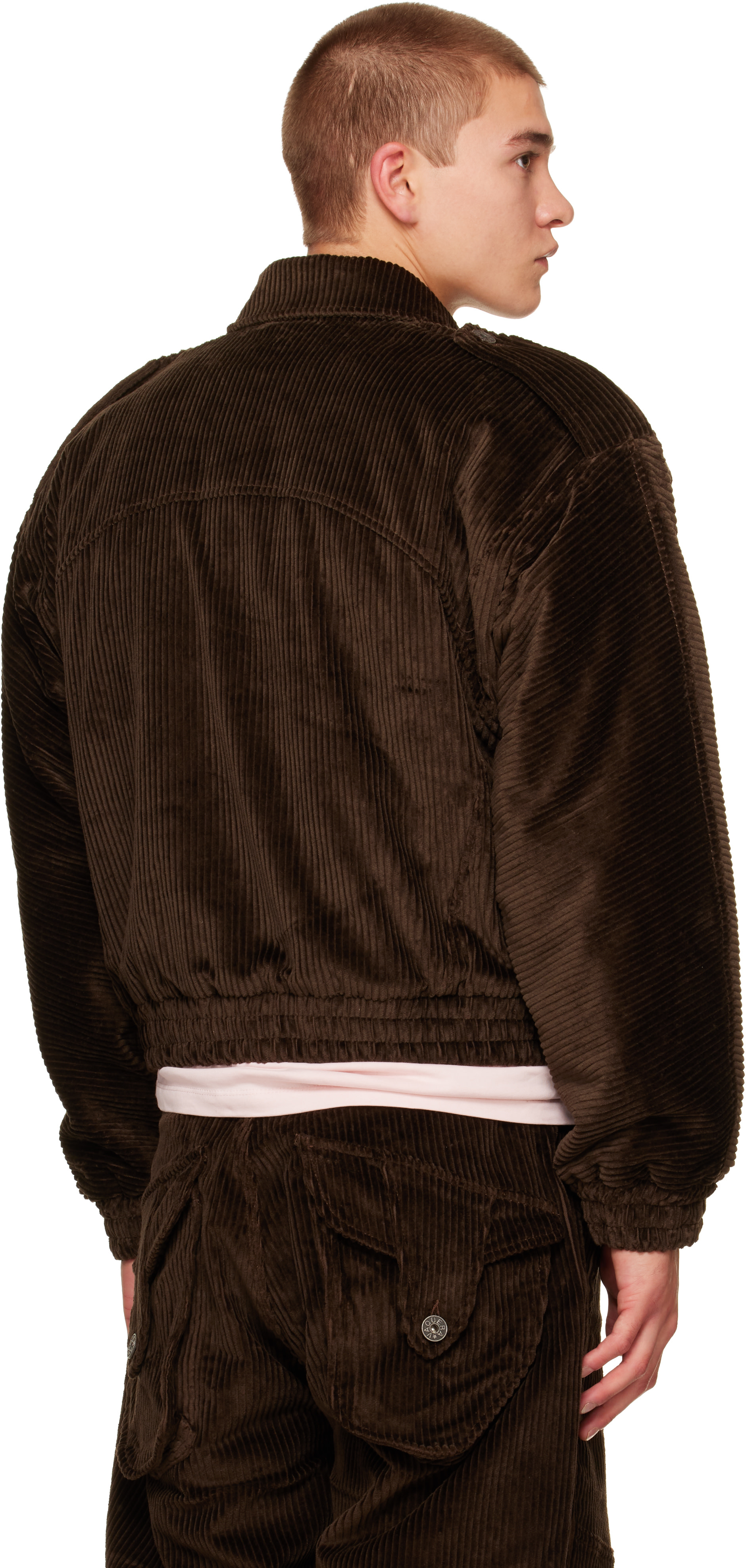 VAQUERA - Brown Quilted Corduroy Jacket