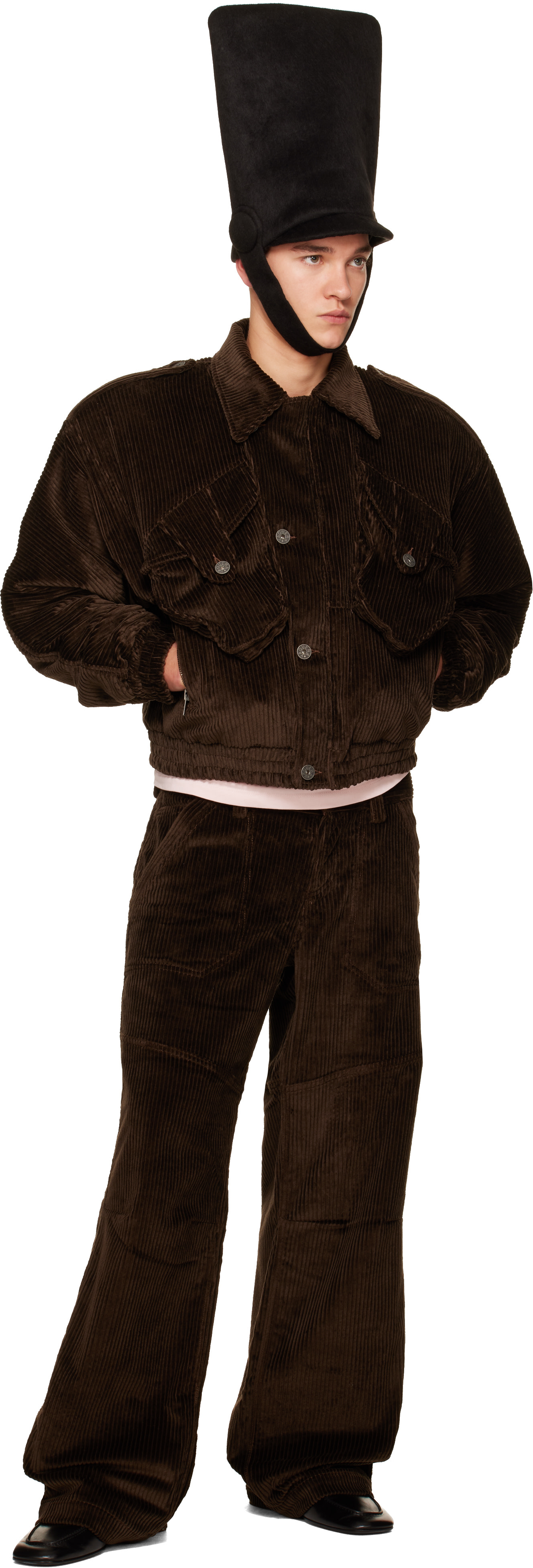 VAQUERA - Brown Quilted Corduroy Jacket