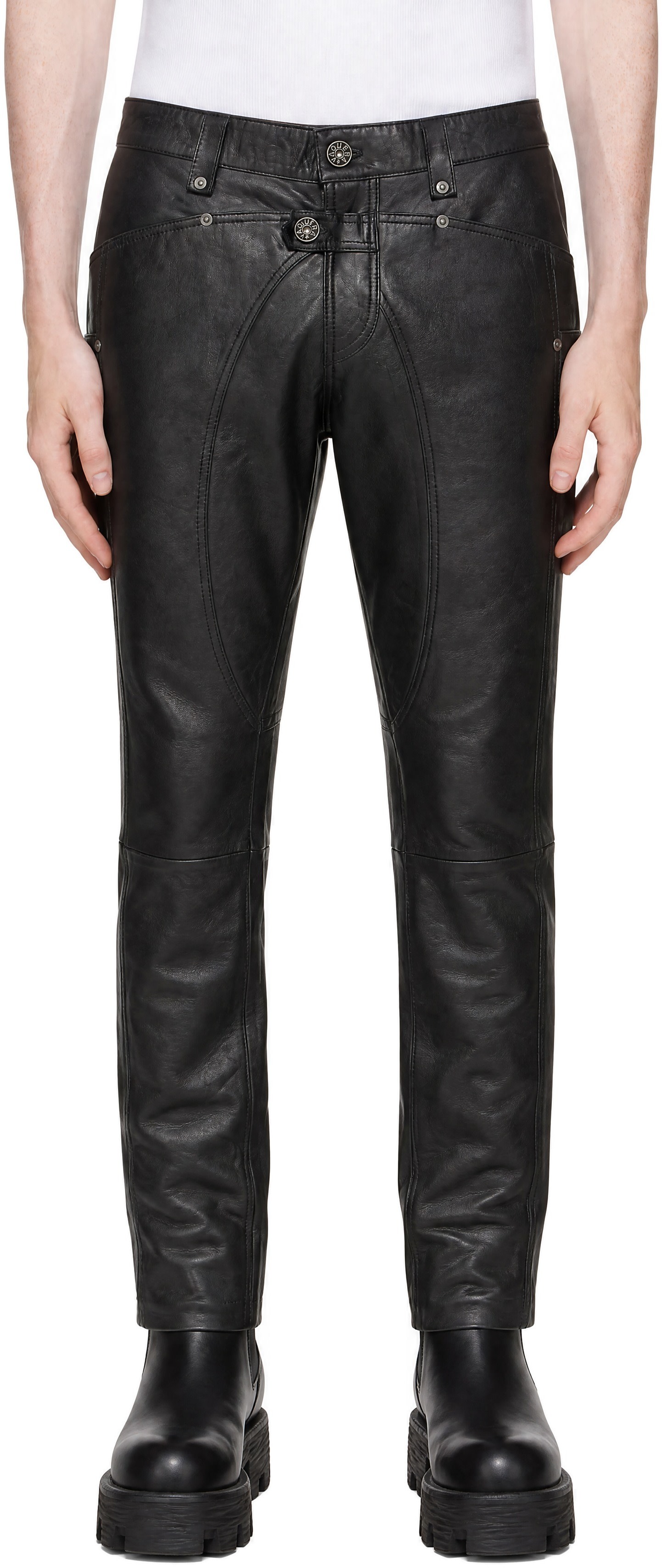 VAQUERA - Black Leather Daddy Pants