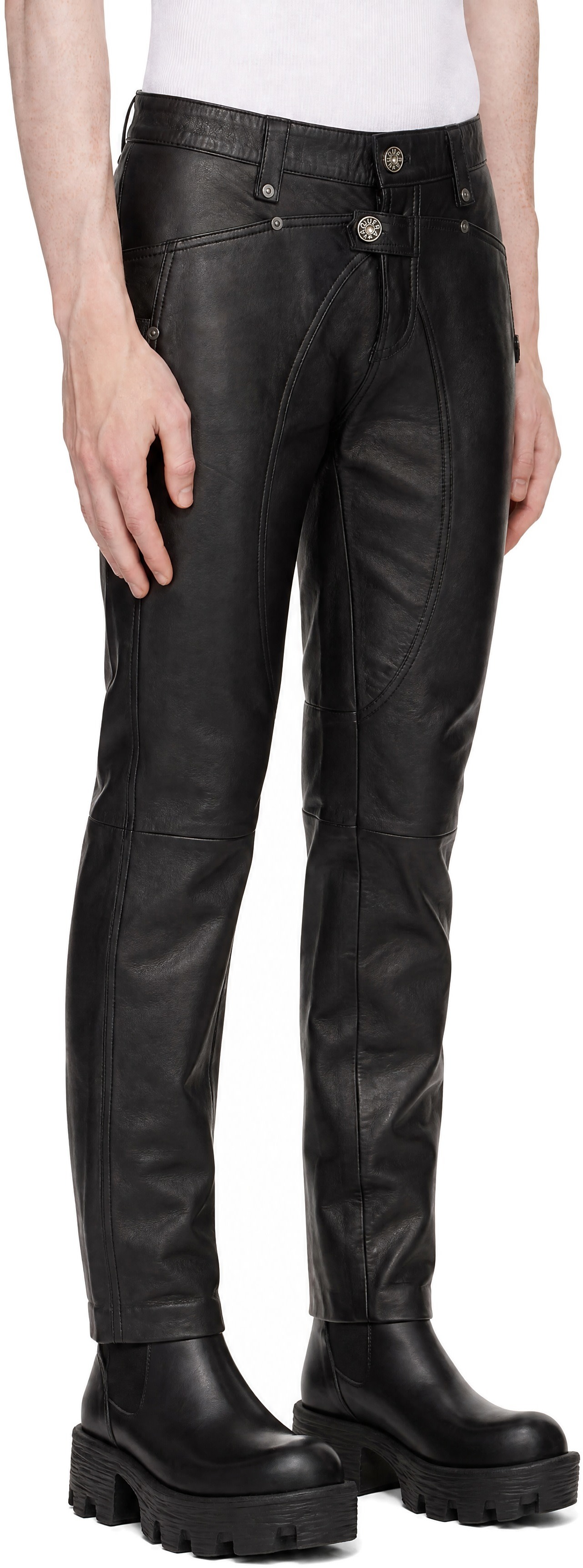 VAQUERA - Black Leather Daddy Pants