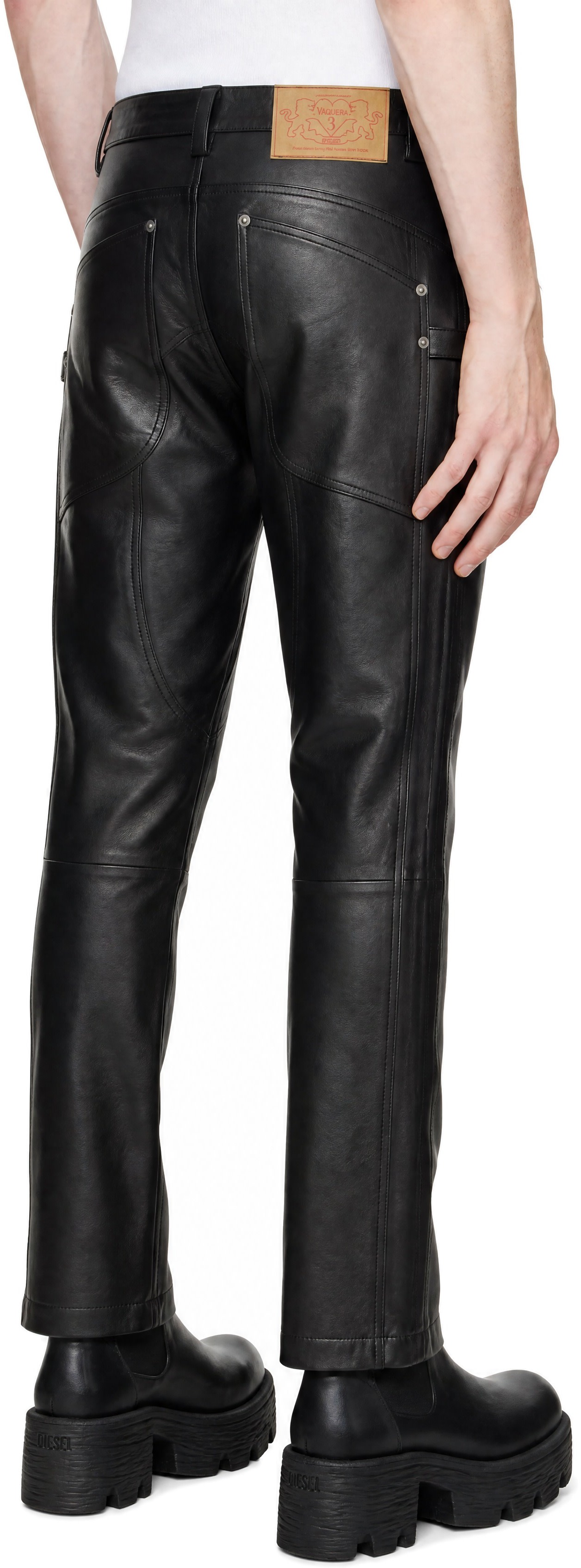 VAQUERA - Black Leather Daddy Pants
