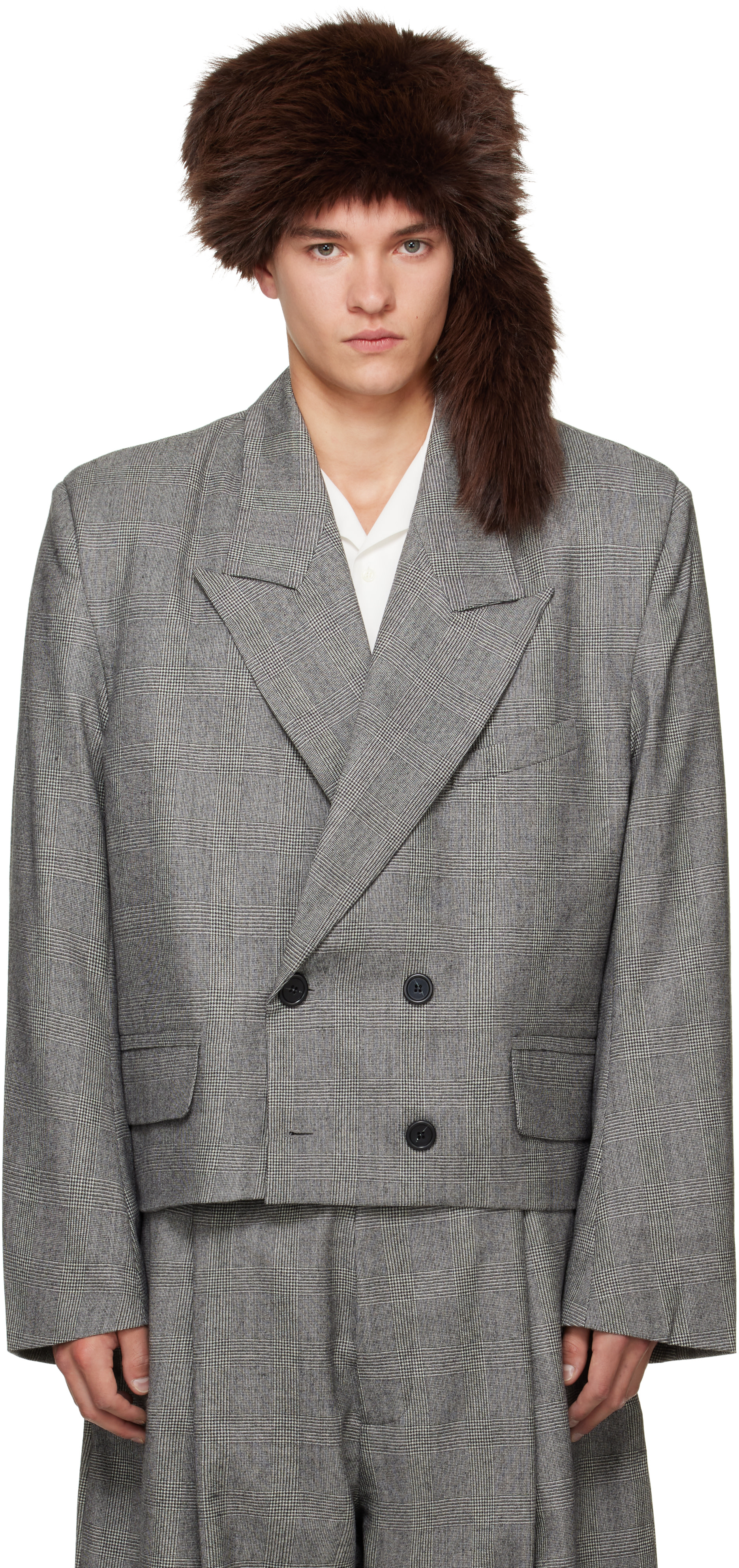 VAQUERA - Gray Slouchy Blazer