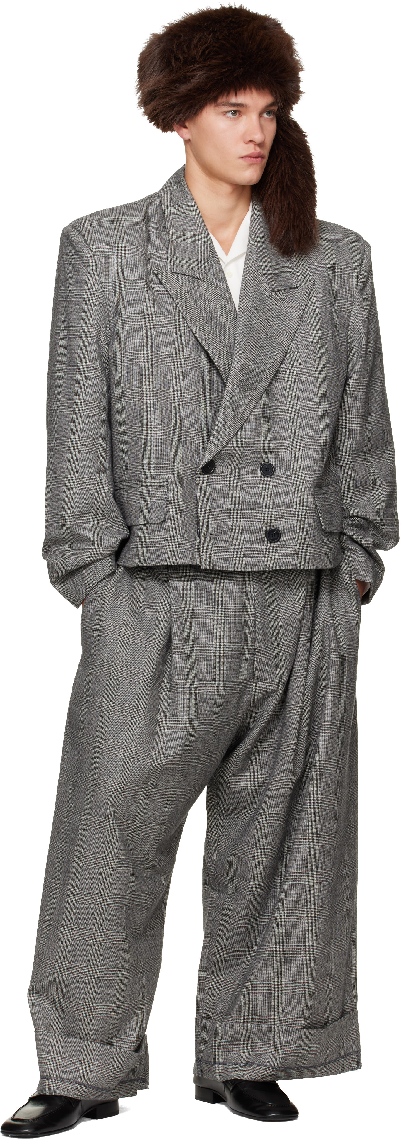 VAQUERA - Gray Slouchy Blazer
