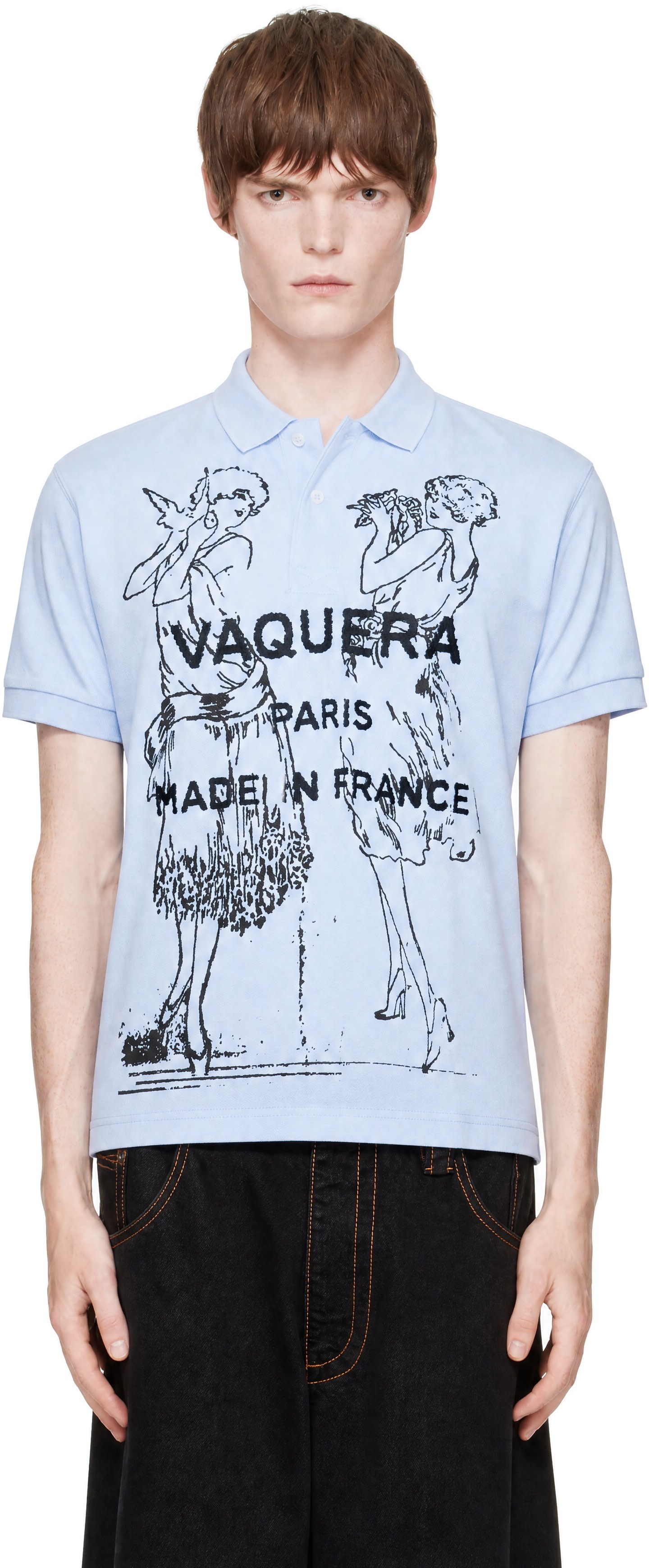 VAQUERA - Polo Flapper bleu
