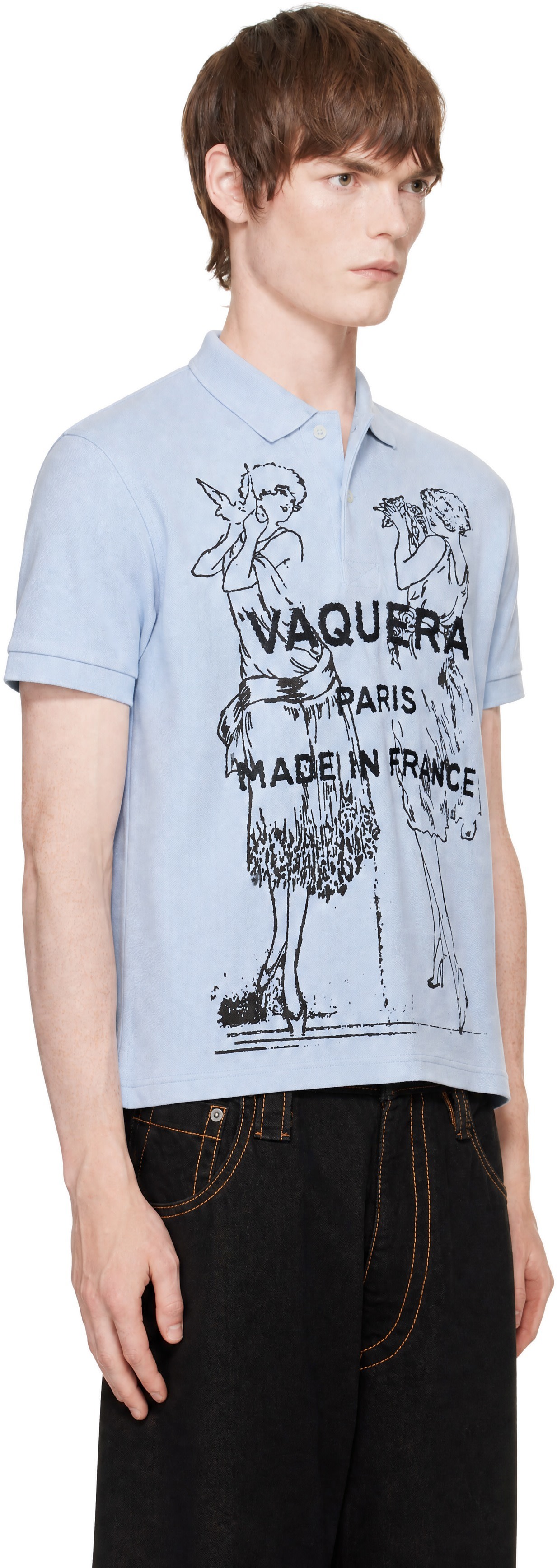 VAQUERA - Polo Flapper bleu