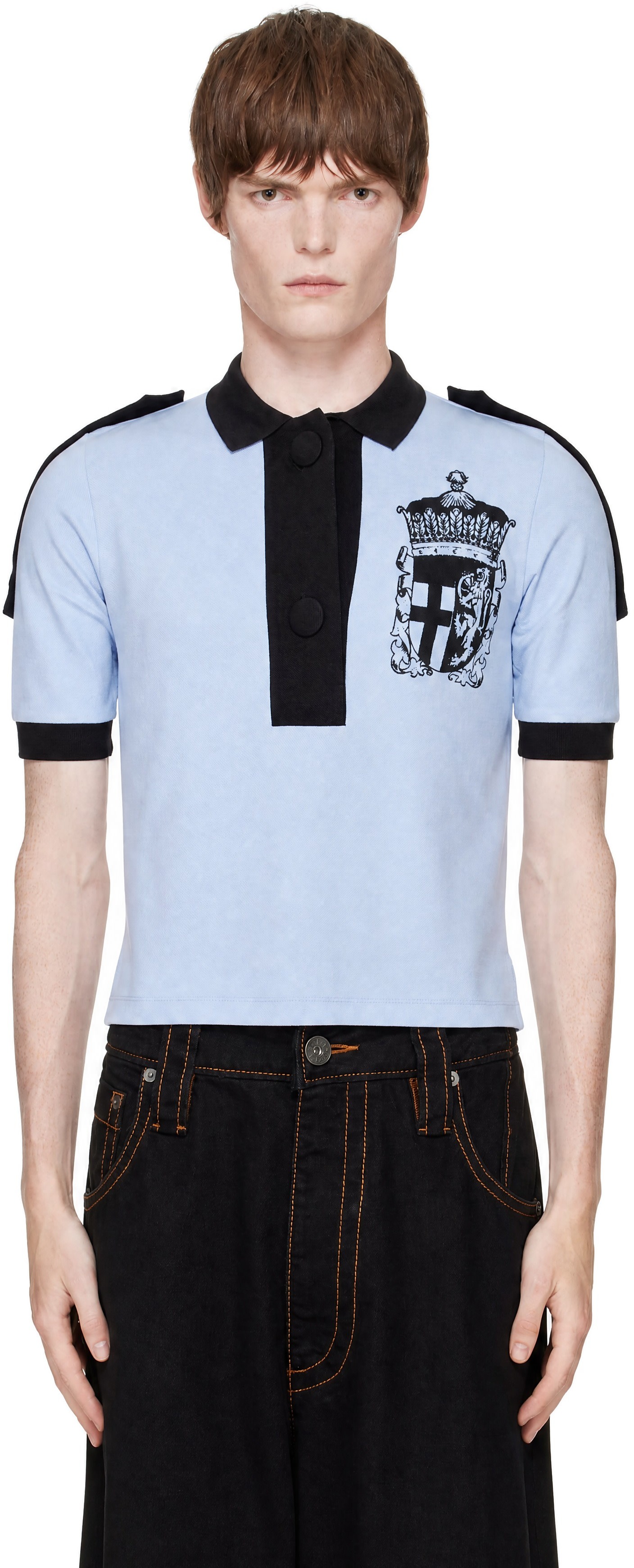 VAQUERA - Blue Crest Knit Polo