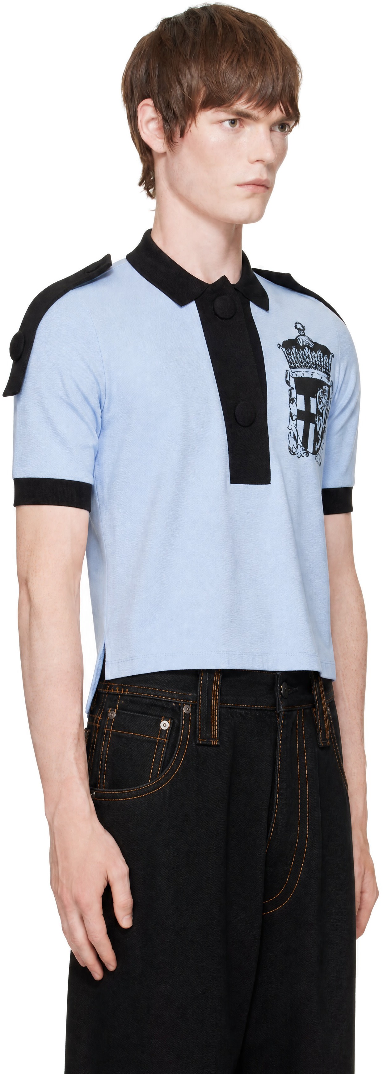 VAQUERA - Blue Crest Knit Polo