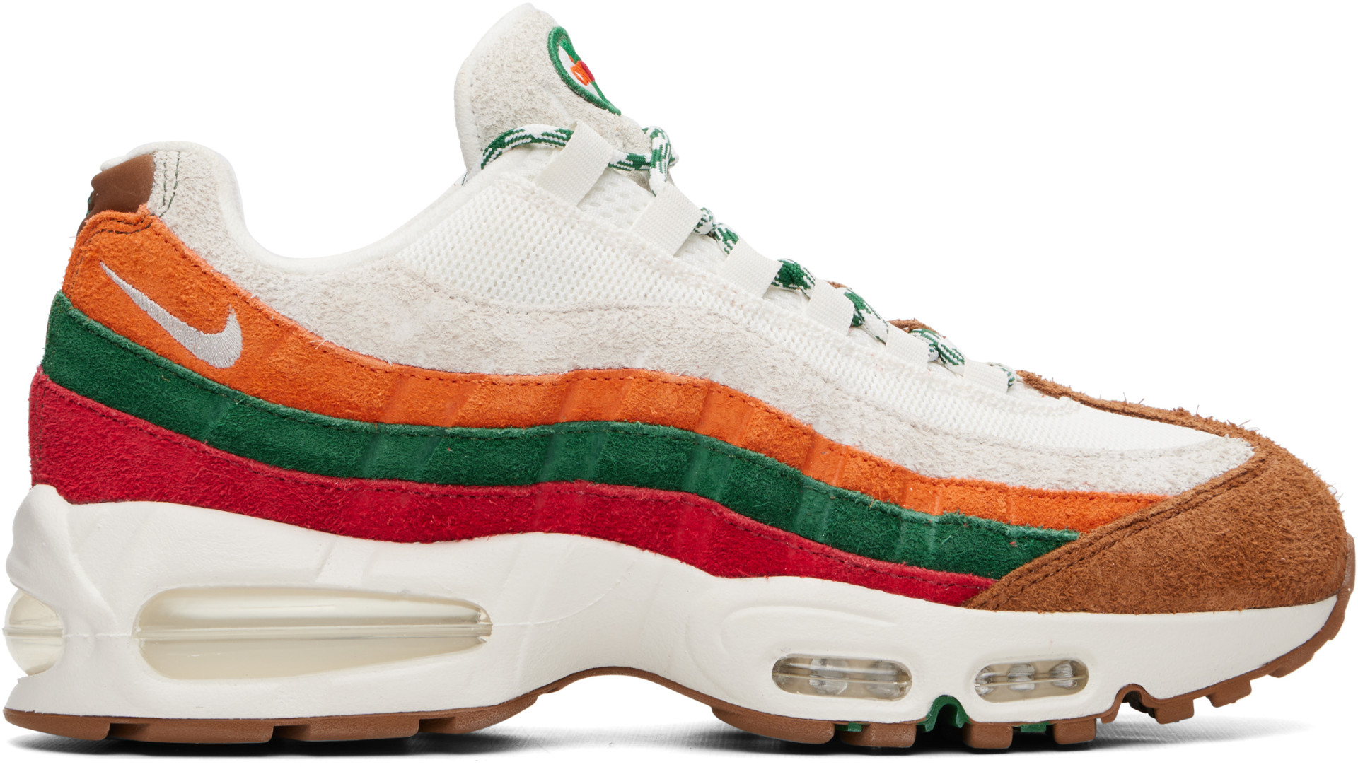 Nike - Baskets Air Max 95 Big Bubble blanc et brun