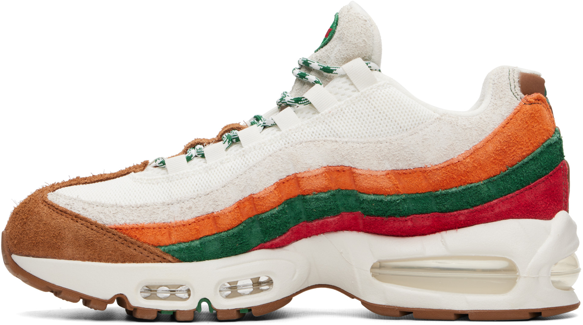 Nike - Baskets Air Max 95 Big Bubble blanc et brun
